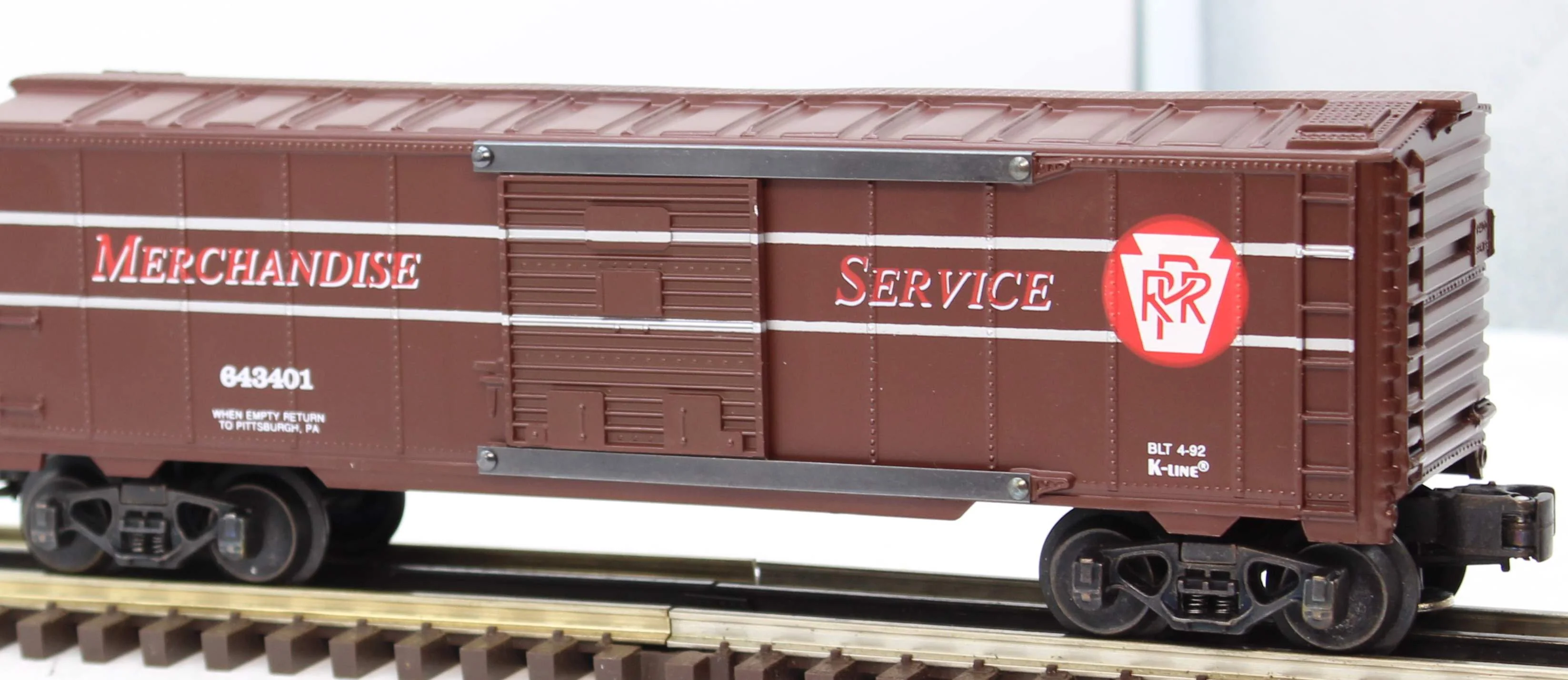 K-Line K643401 PRR Classic Box Car Merchandise Service O Scale Like New - Image 8