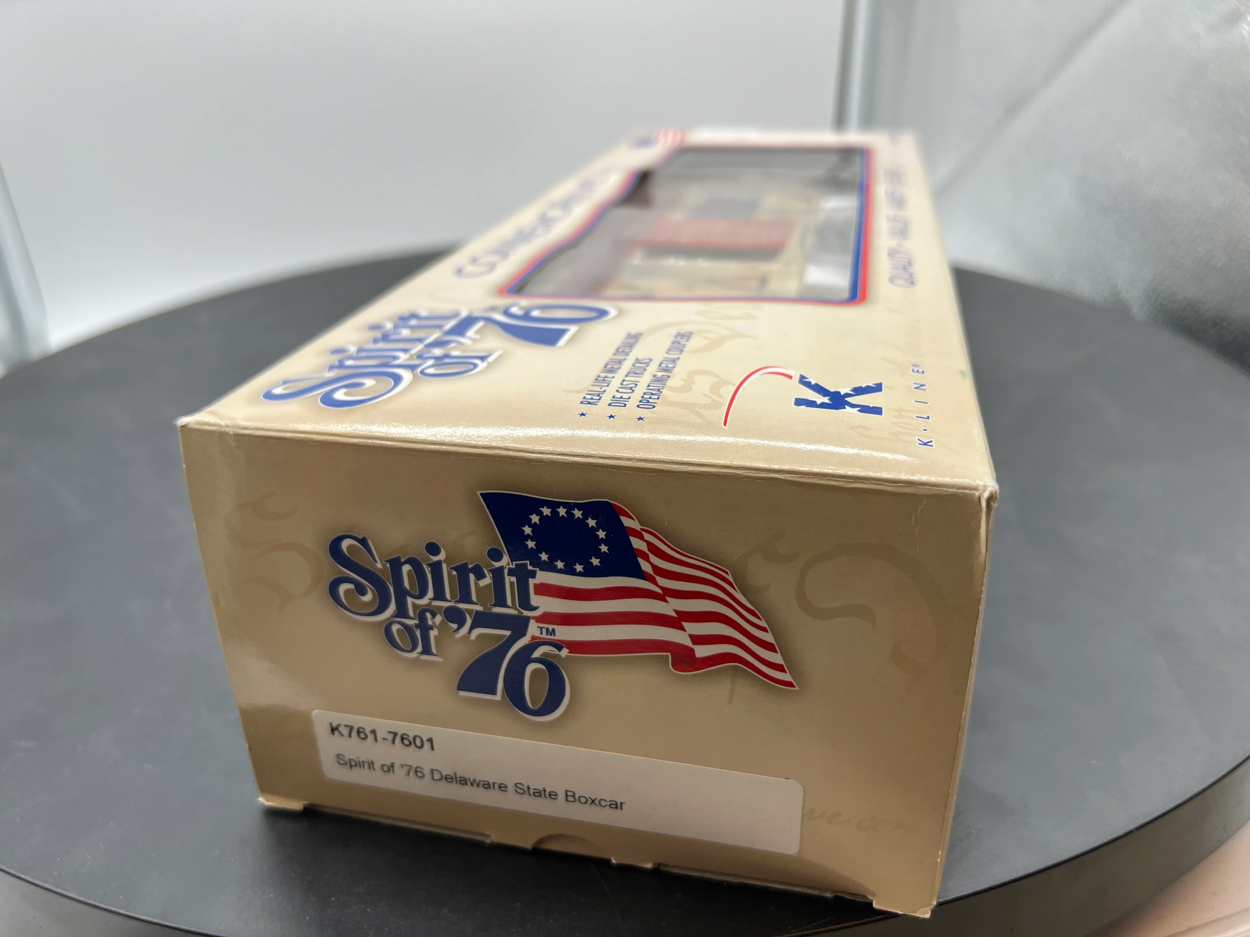 K-Line k761-7601 Spirit of '76 Delaware State Boxcar O SCALE Like New - Image 4