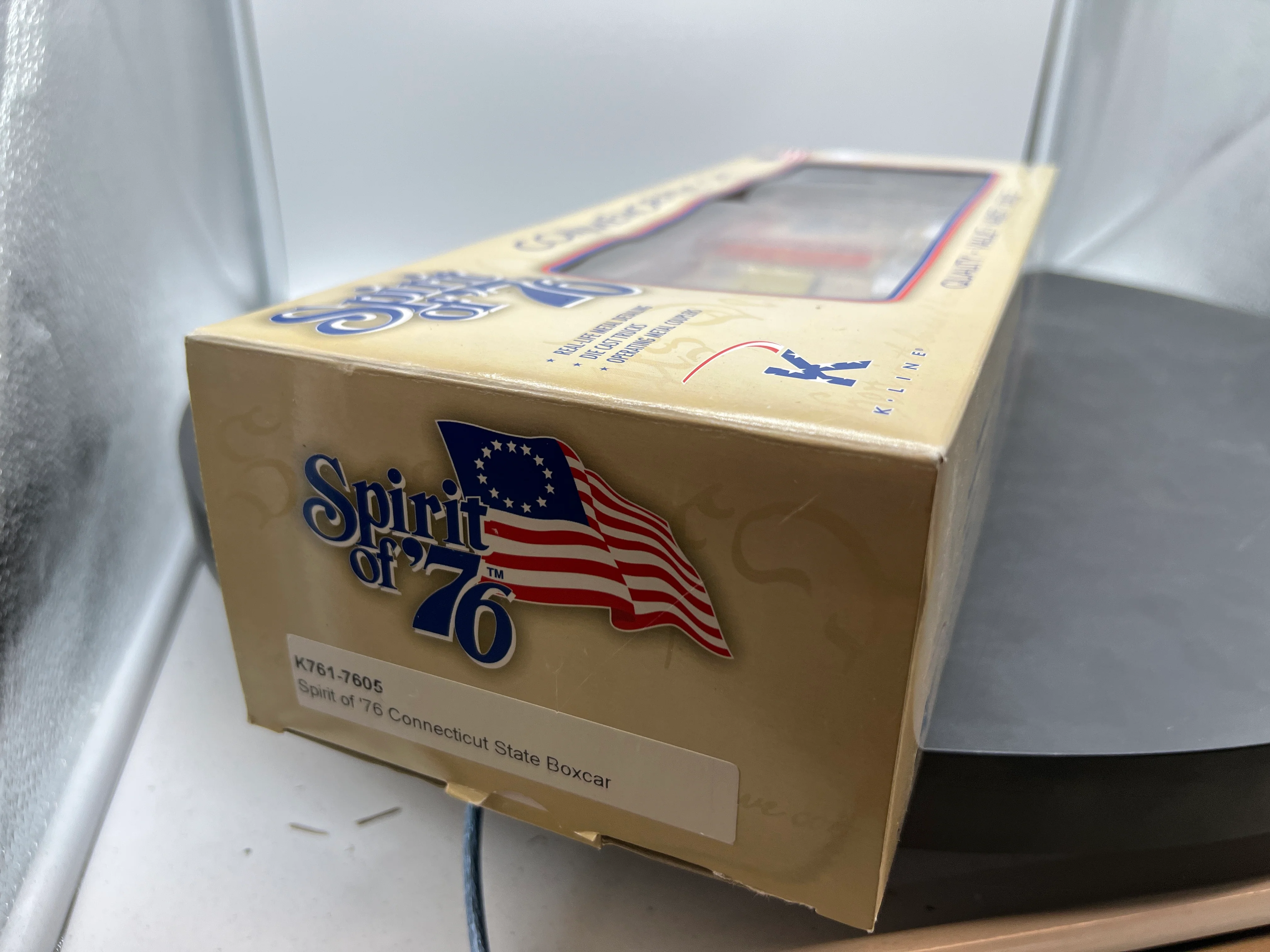 K-Line k761-7605 Spirit of '76 Connecticut State Boxcar O SCALE Like New - Image 4