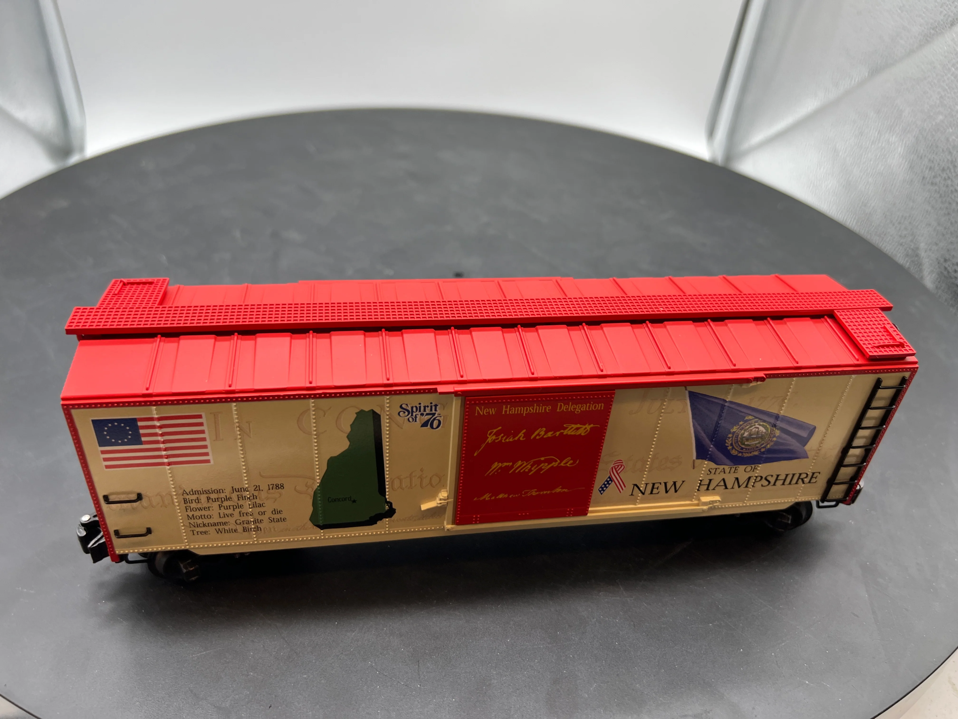 K-Line k761-7609 Spirit of '76, New Hampshire NH State Boxcar O SCALE Like New - Image 6