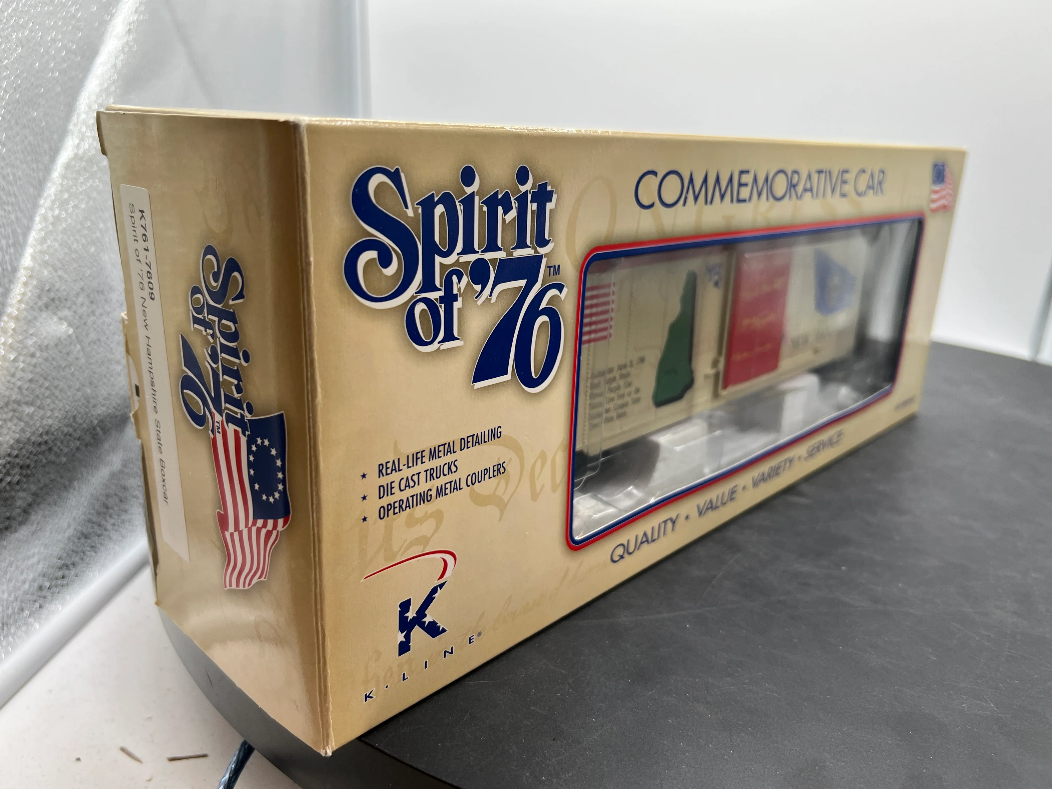 K-Line k761-7609 Spirit of '76, New Hampshire NH State Boxcar O SCALE Like New - Image 8