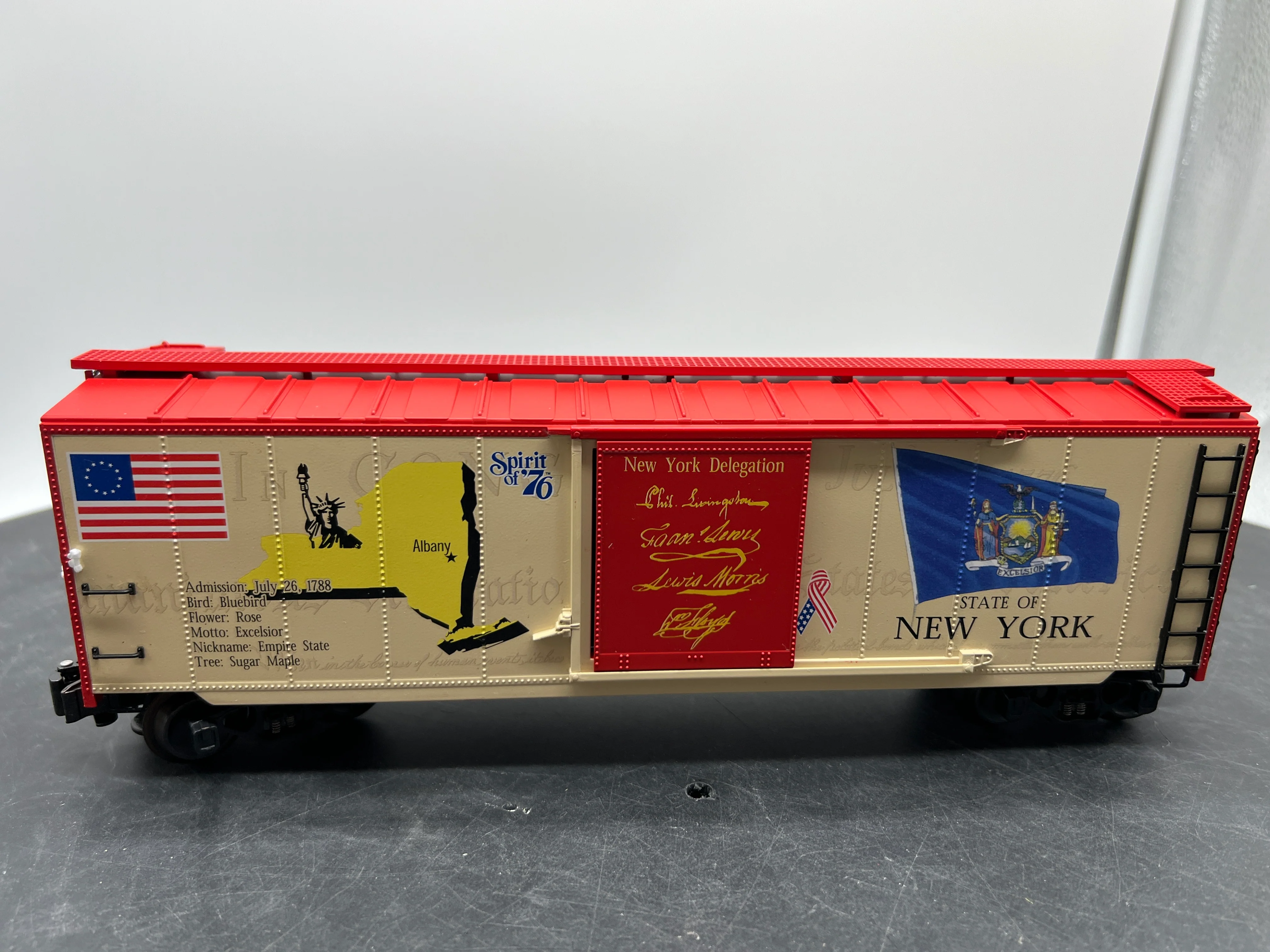 K-Line k761-7611 Spirit Of 76 New York State Boxcar O SCALE Like New