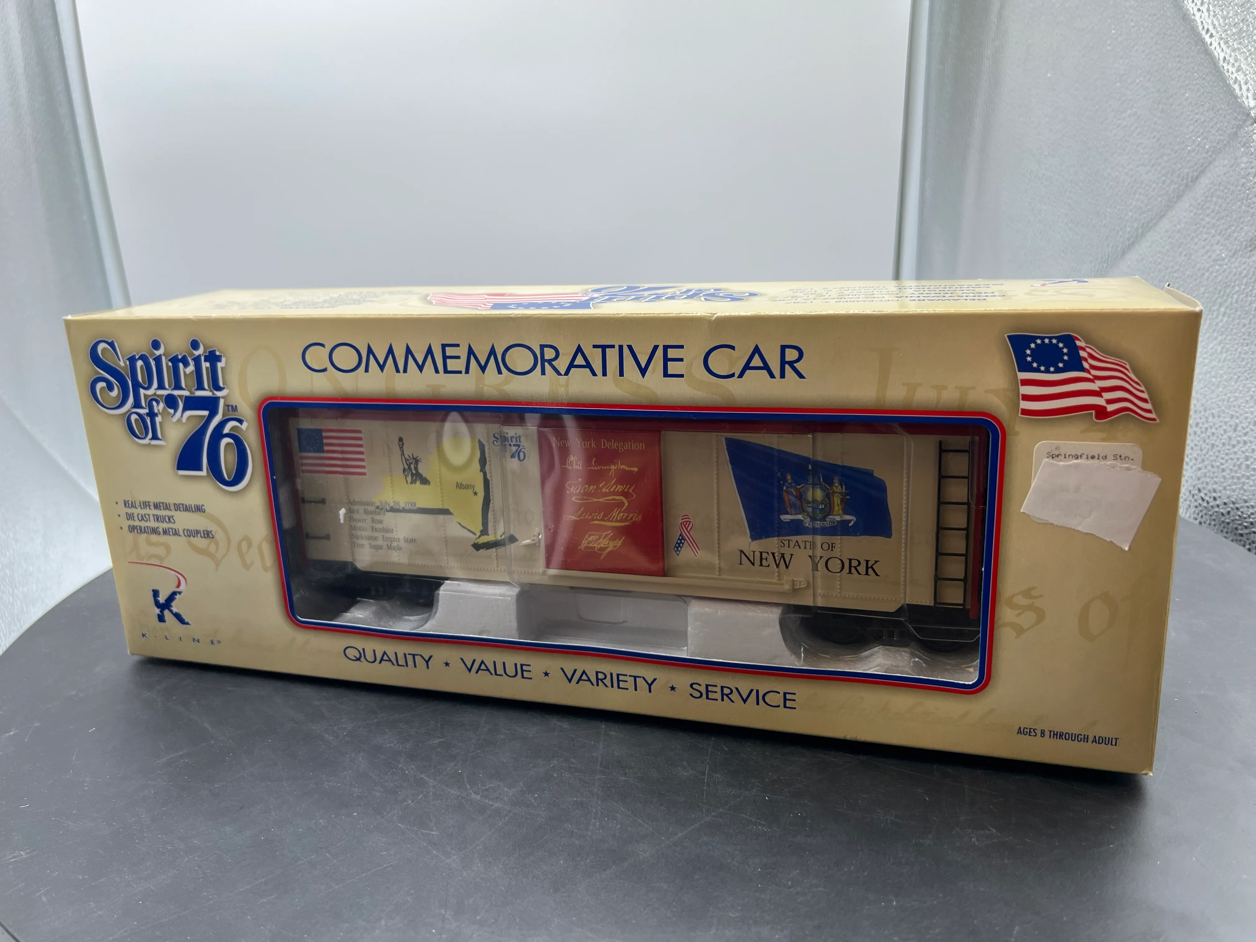 K-Line k761-7611 Spirit Of 76 New York State Boxcar O SCALE Like New - Image 4
