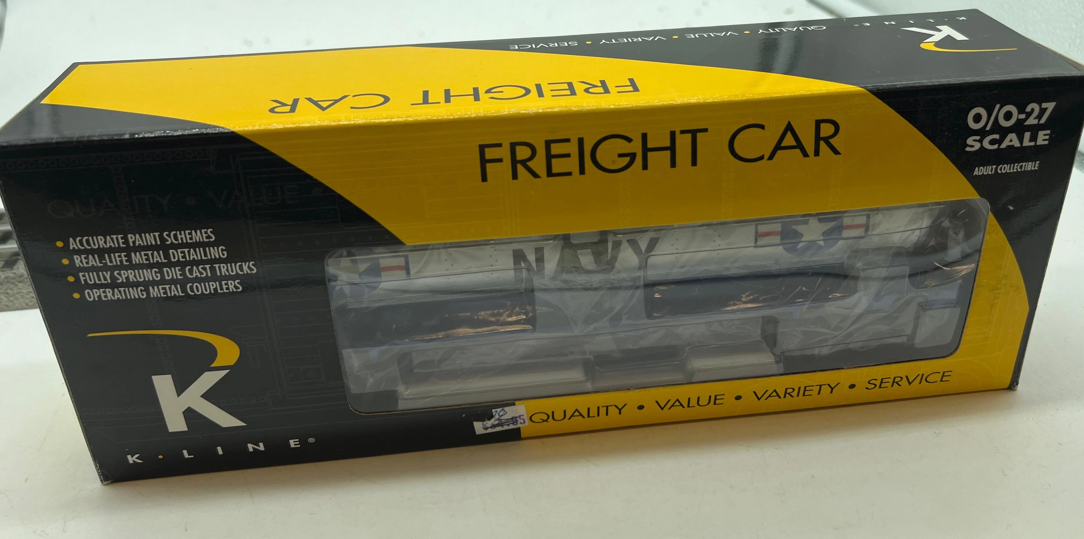K-LINE O/0-27 Scale U.S. Navy Triple Dome Tank Car 5414 k636-8017 O SCALE Like New - Image 4
