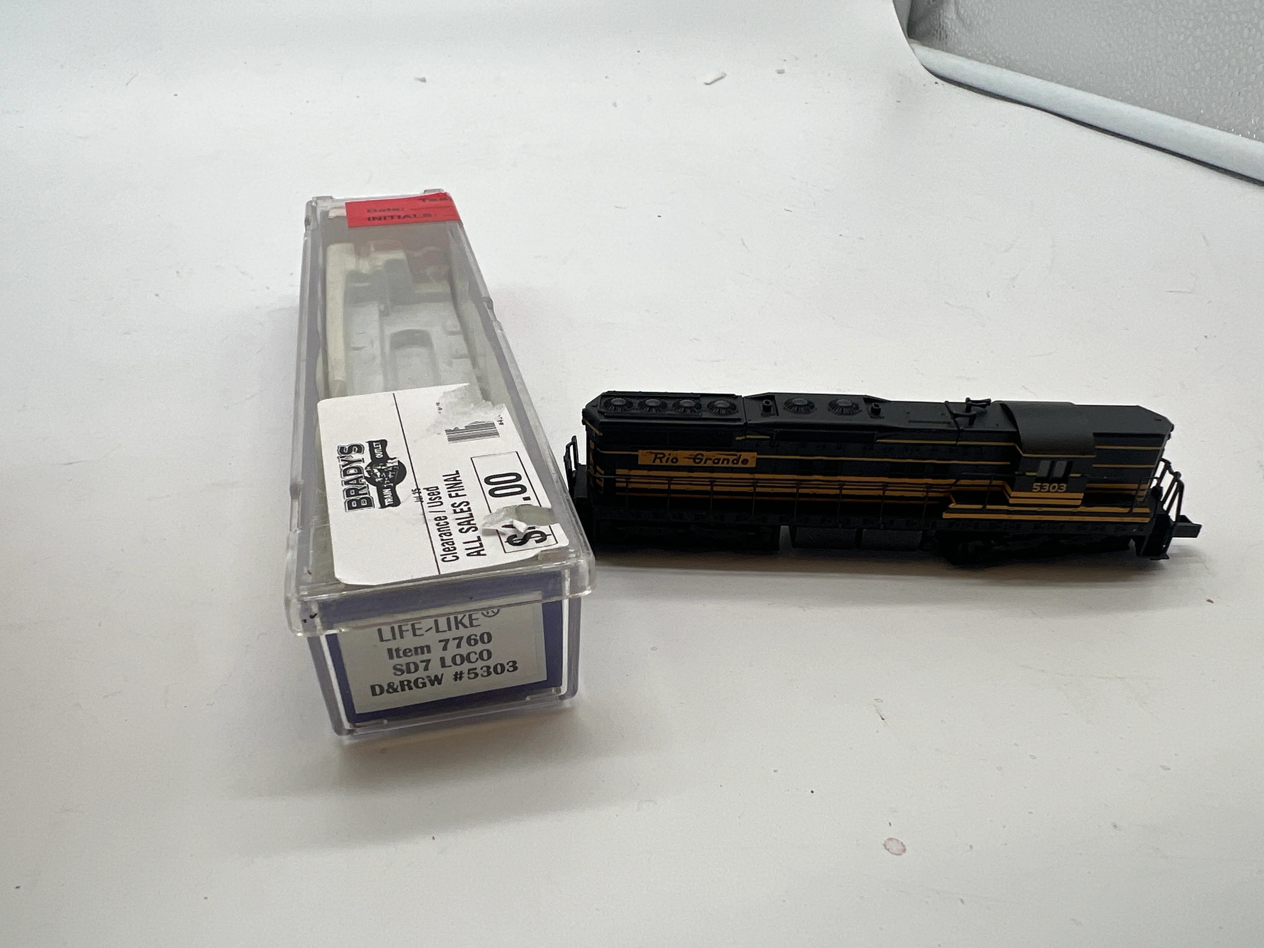 Life-Like 7760  Rio Grande EMD SD-7 D&RGW Rio Grande #5303 N scale Like New - Image 3