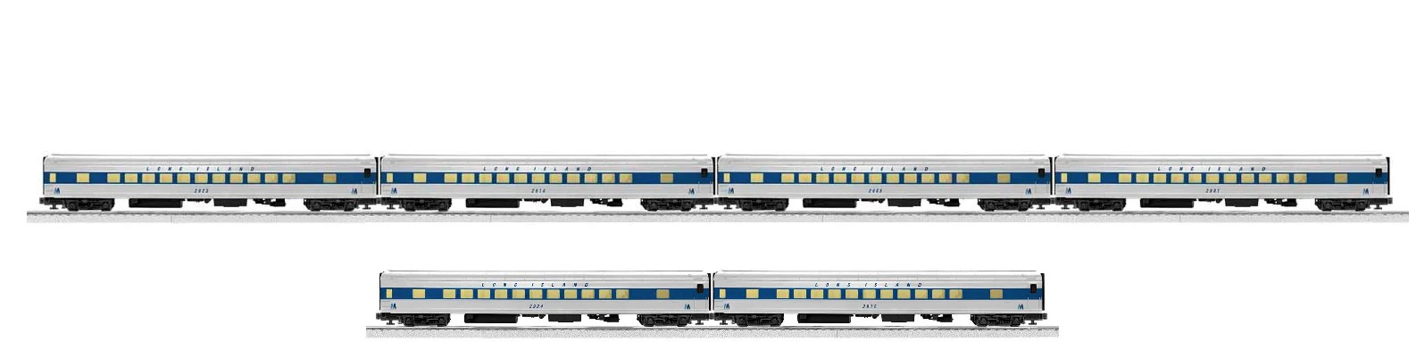 Lionel 1927360 Long Island 21" Coach 4-Pack AND 1927370 Long Island 21' Coach 2 pack limited O Scale NEW
