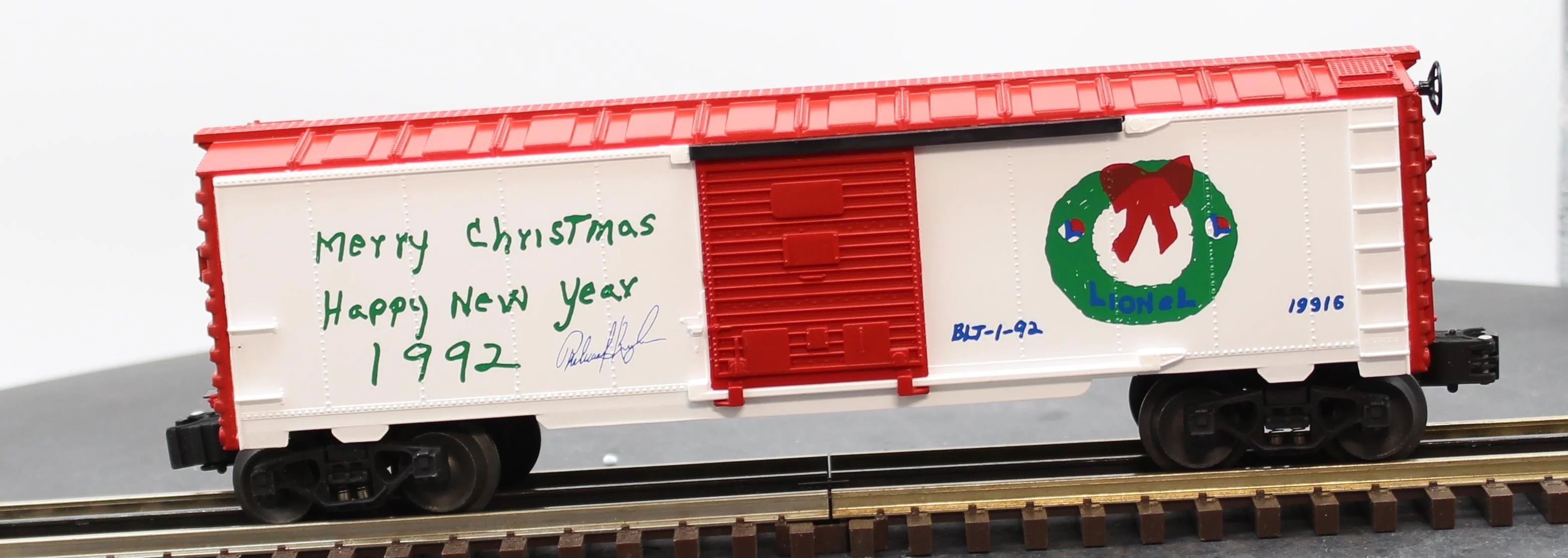 Lionel 1992 Employee X-mas Car 6-19916 O SCALE Like New - Image 6