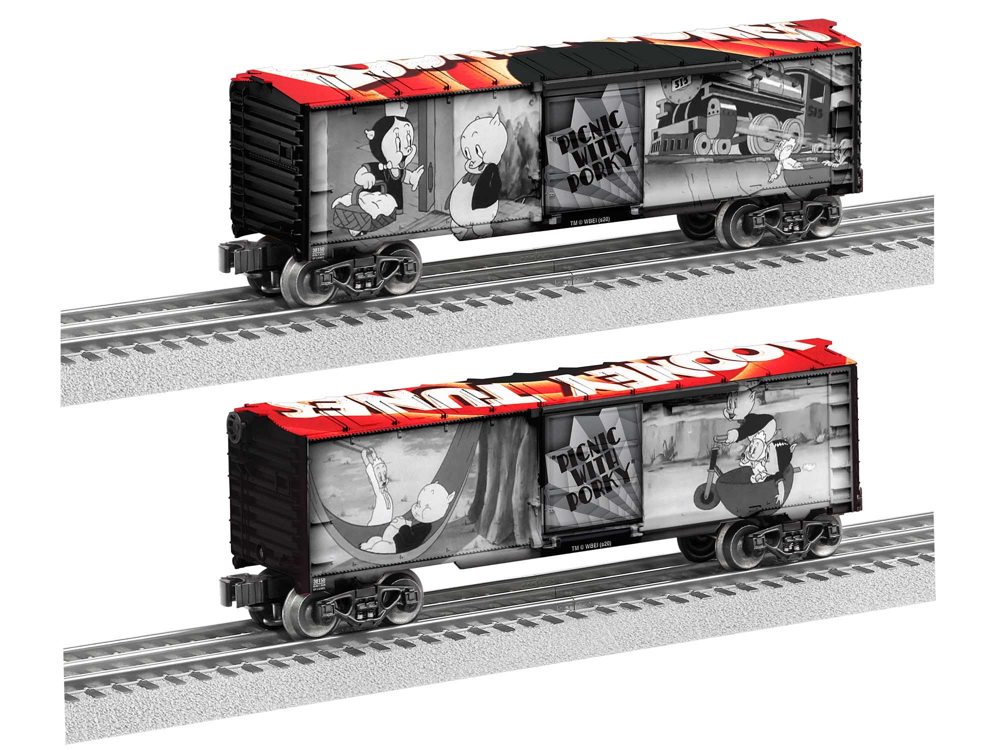 Lionel 2038160 LOONEY TUNES PORKY'S PICNIC BOXCAR O SCALE NEW