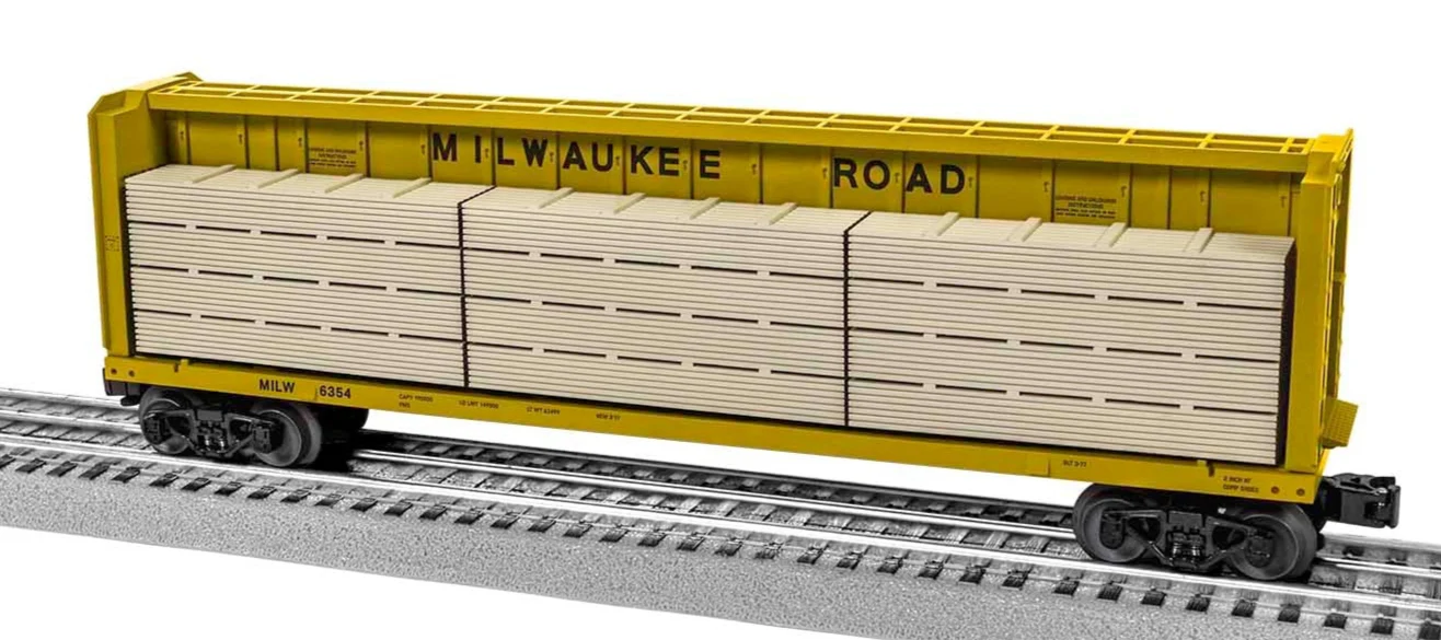 Lionel 2043054 MILWAUKEE ROAD CENTERBEAM FLATCAR #6354 O SCALE NEW
