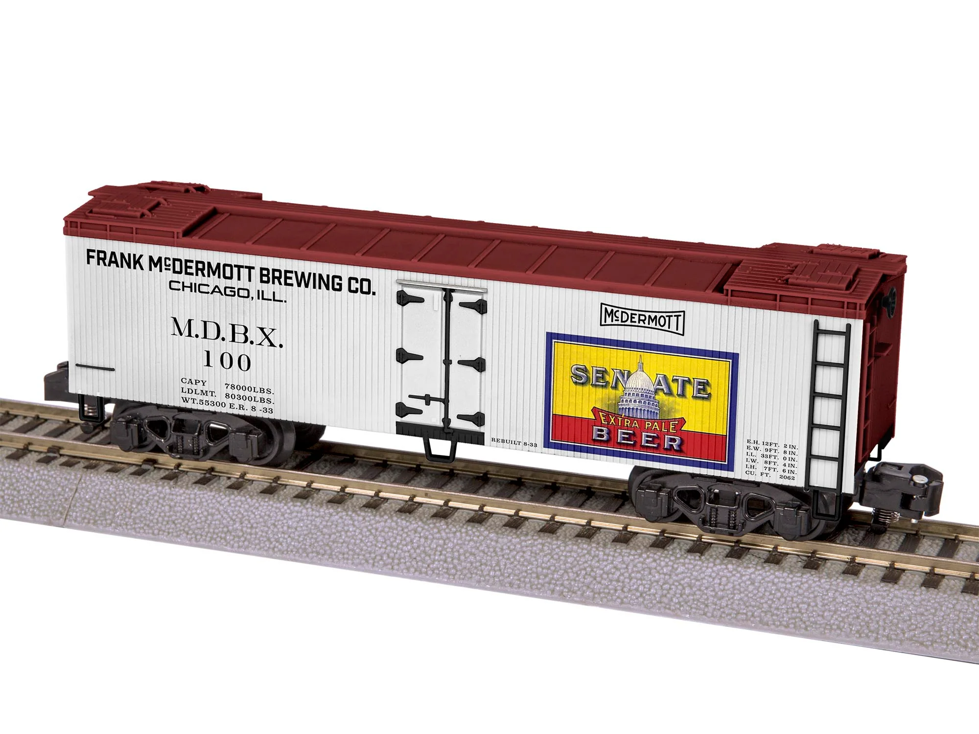 Lionel 2119120 American Flyer Trains Senate Beer Woodsided Reefer S-Gauge new