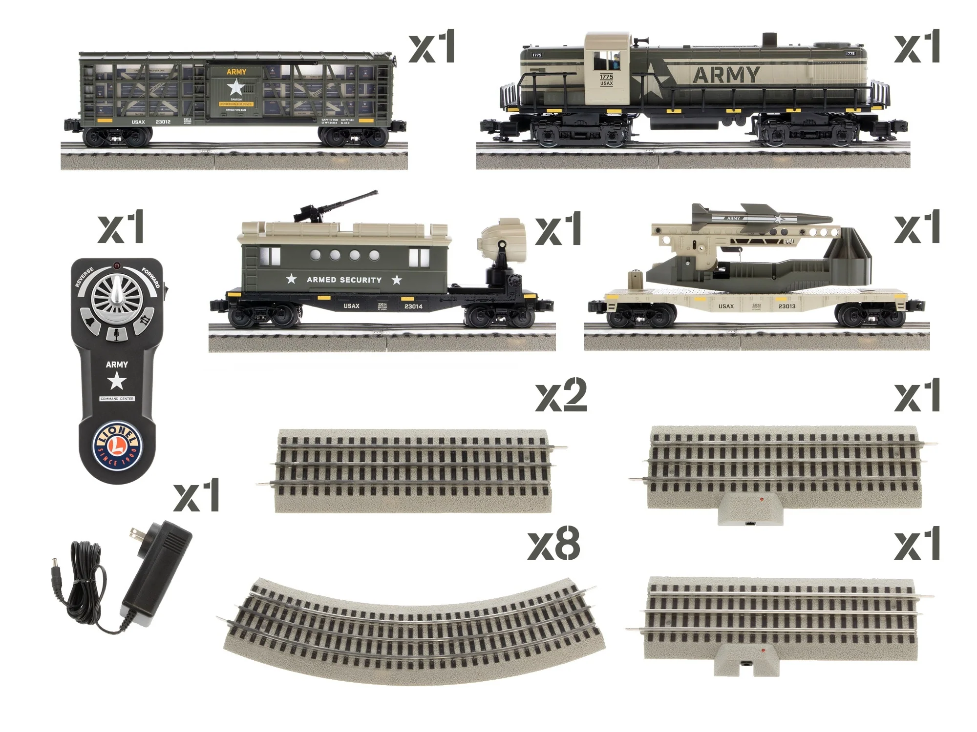 Lionel 2223010 ARMY FREIGHT LIONCHIEF Ready to Run Train Set O SCALE NEW - Image 11