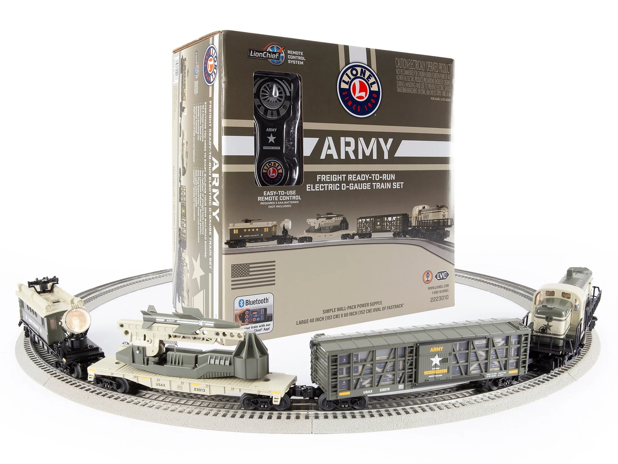 Lionel 2223010 ARMY FREIGHT LIONCHIEF Ready to Run Train Set O SCALE NEW - Image 9