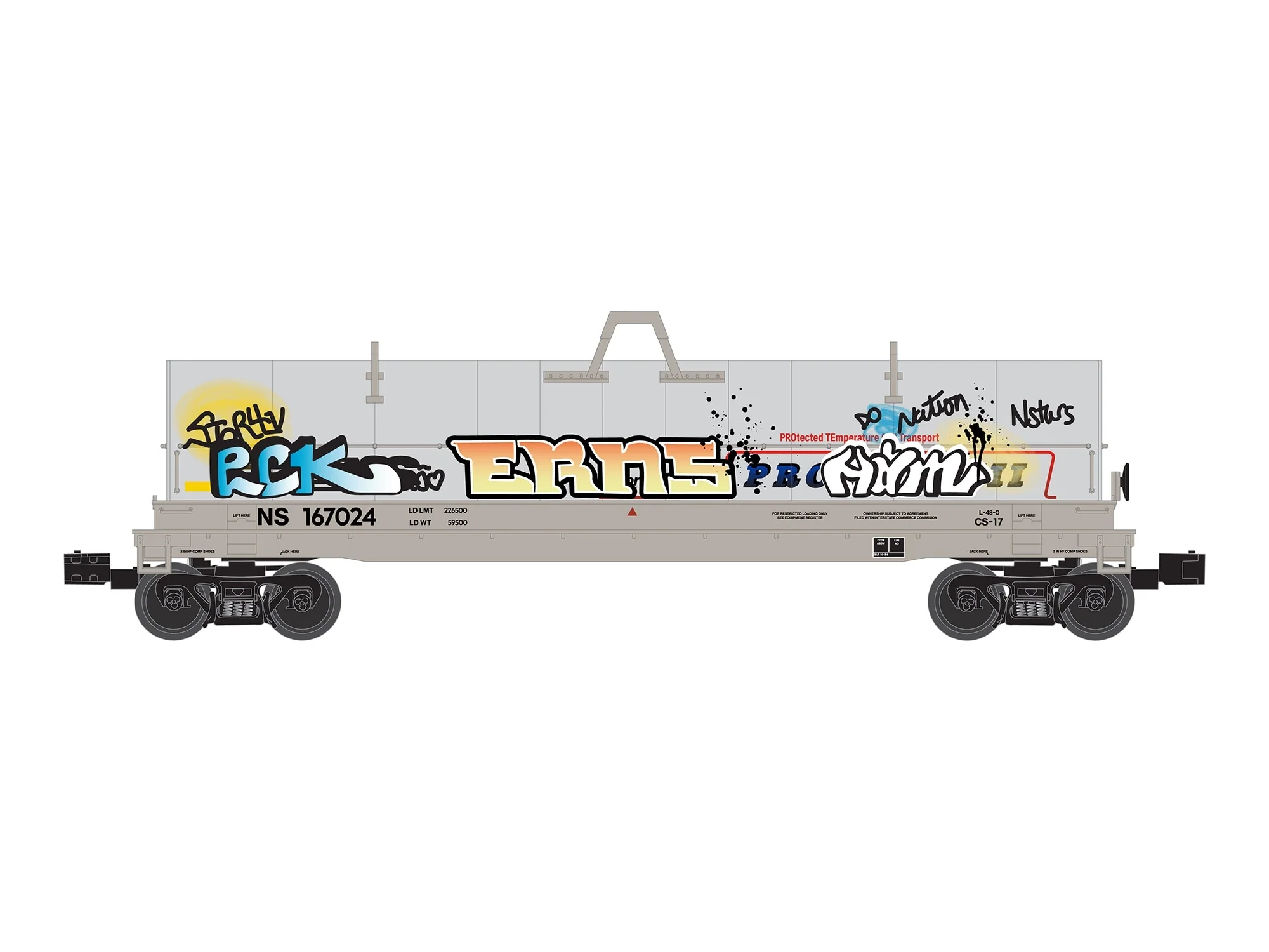 Lionel 2226550 Norfolk Southern NS Coil Car #167024 w/Graffiti O SCALE NEW - Image 2