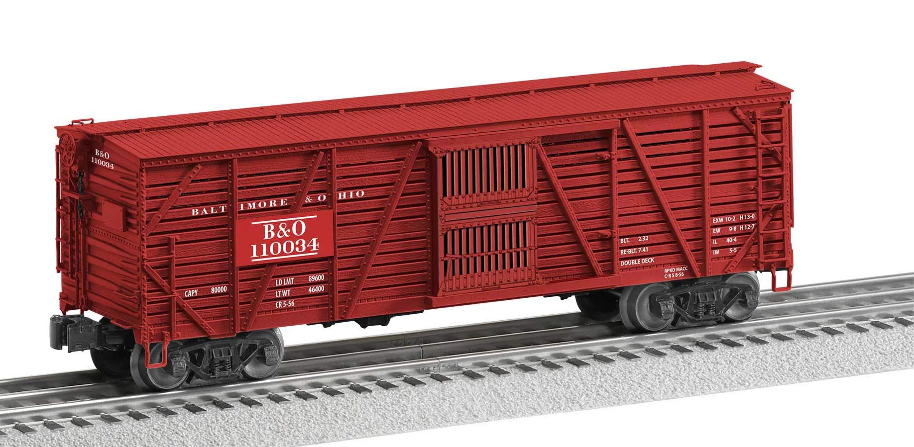 Lionel 2226880 BALTIMORE & OHIO VISION STOCK CAR 3-PACK #110015, 110023, 110034 O SCALE NEW (no outer brown box)