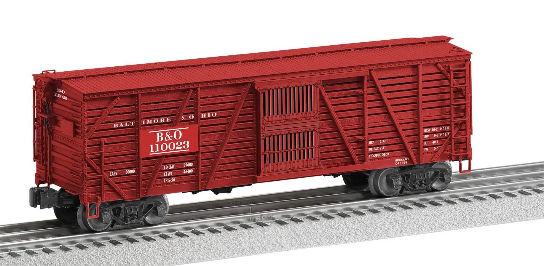 Lionel 2226880 BALTIMORE & OHIO VISION STOCK CAR 3-PACK #110015, 110023, 110034 O SCALE NEW (no outer brown box) - Image 4