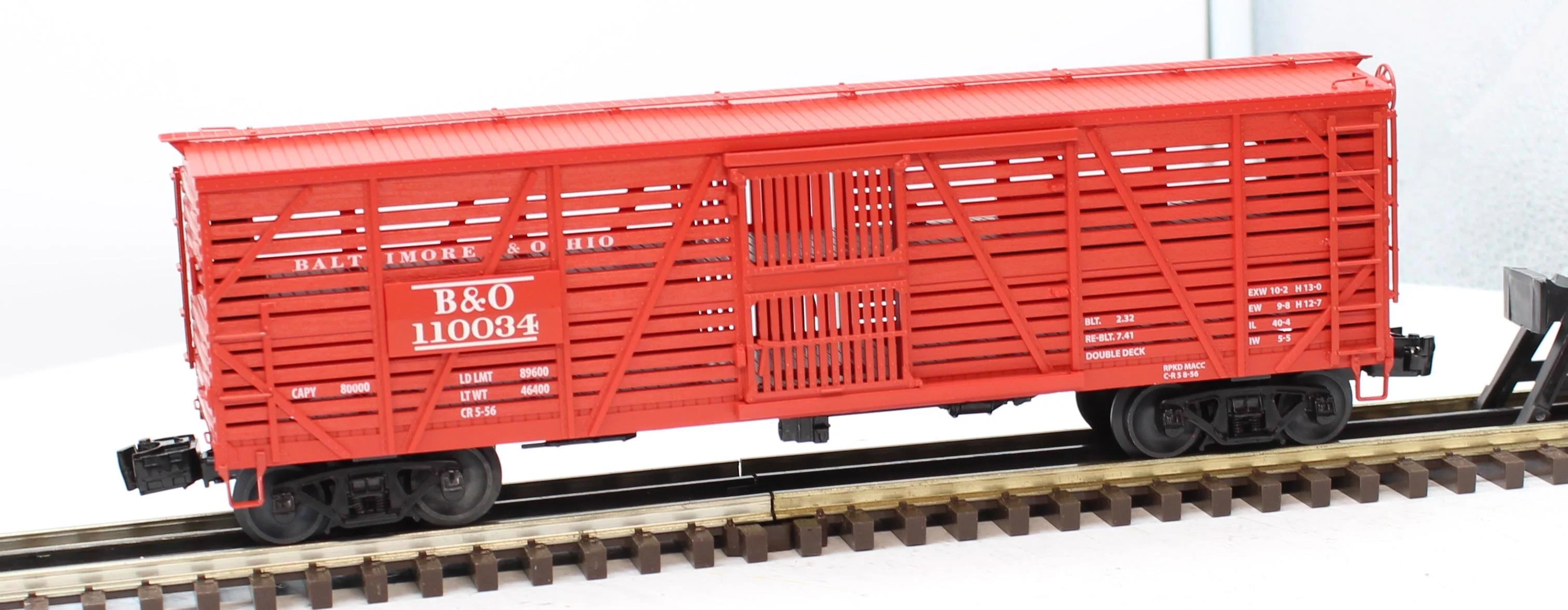 Lionel 2226880 BALTIMORE & OHIO VISION STOCK CAR 3-PACK #110015, 110023, 110034 O SCALE NEW (no outer brown box) - Image 7