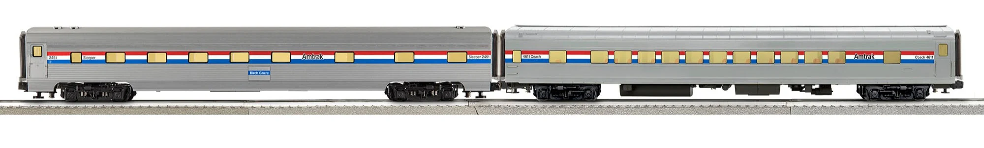 Lionel 2227270 AMTRAK PHASE III 21" PASSENGER 2-PACK O SCALE limited NEW
