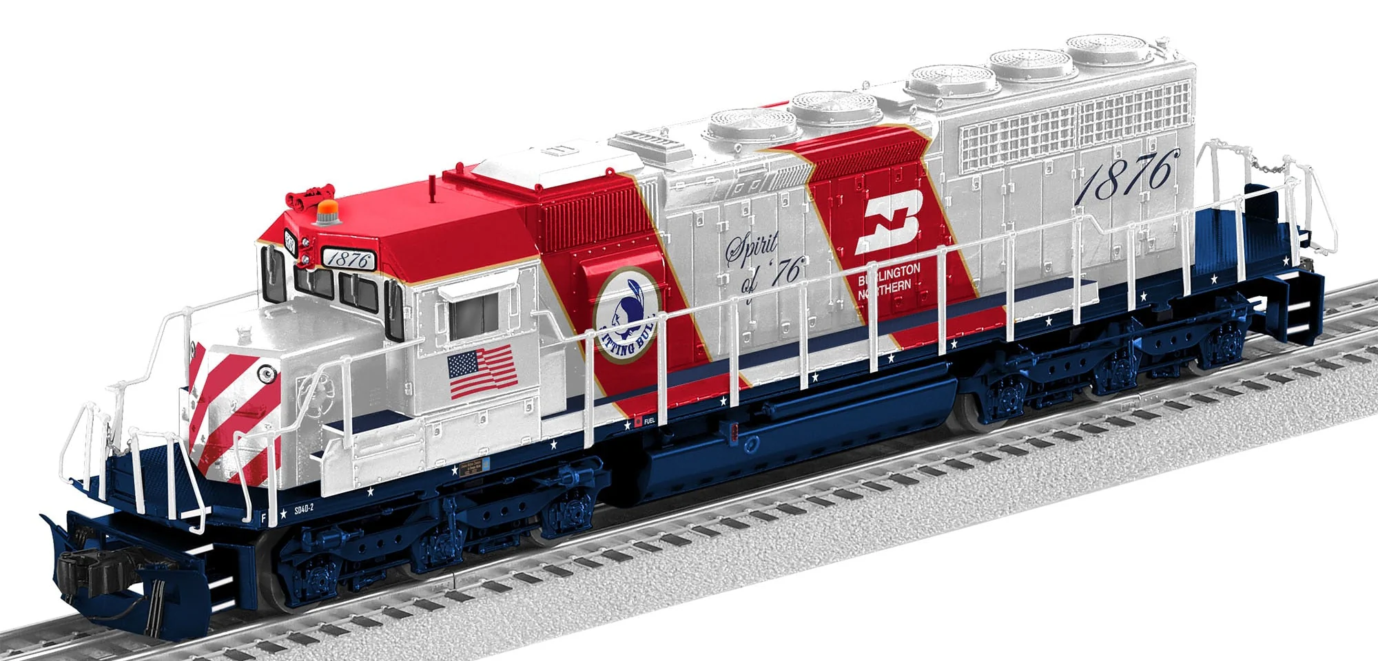 Lionel 2233519 Burlington Northern BN Non-Powered SD40-2 #1876 O SCALE NEW