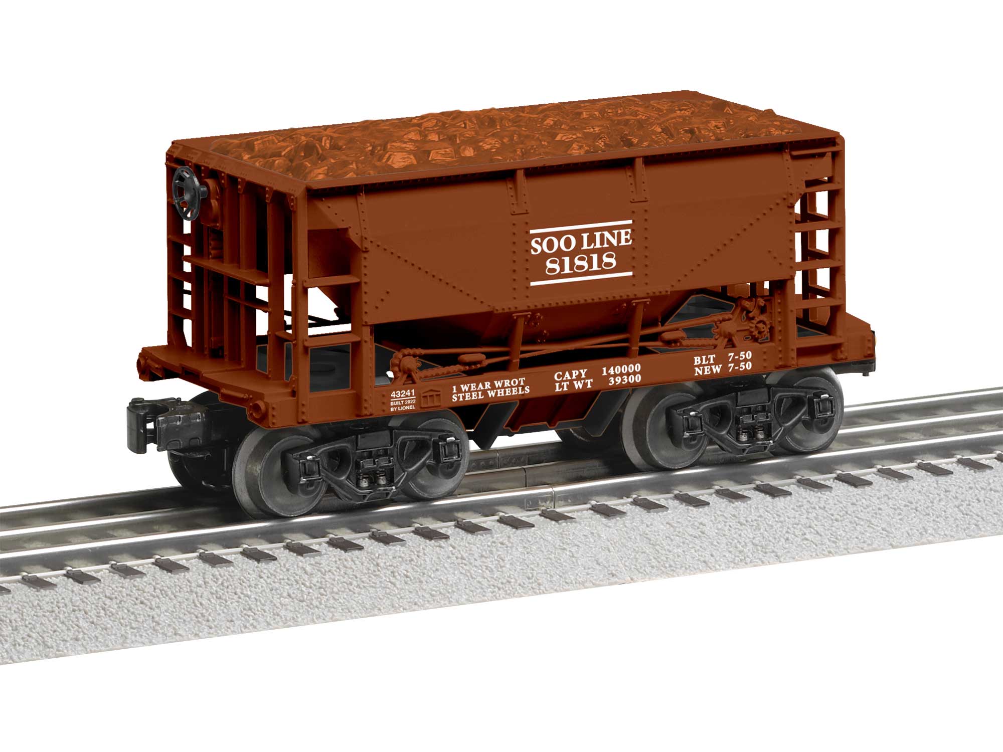 Lionel 2243240 SOO LINE ORE CAR 6-PACK #1 O SCALE NEW