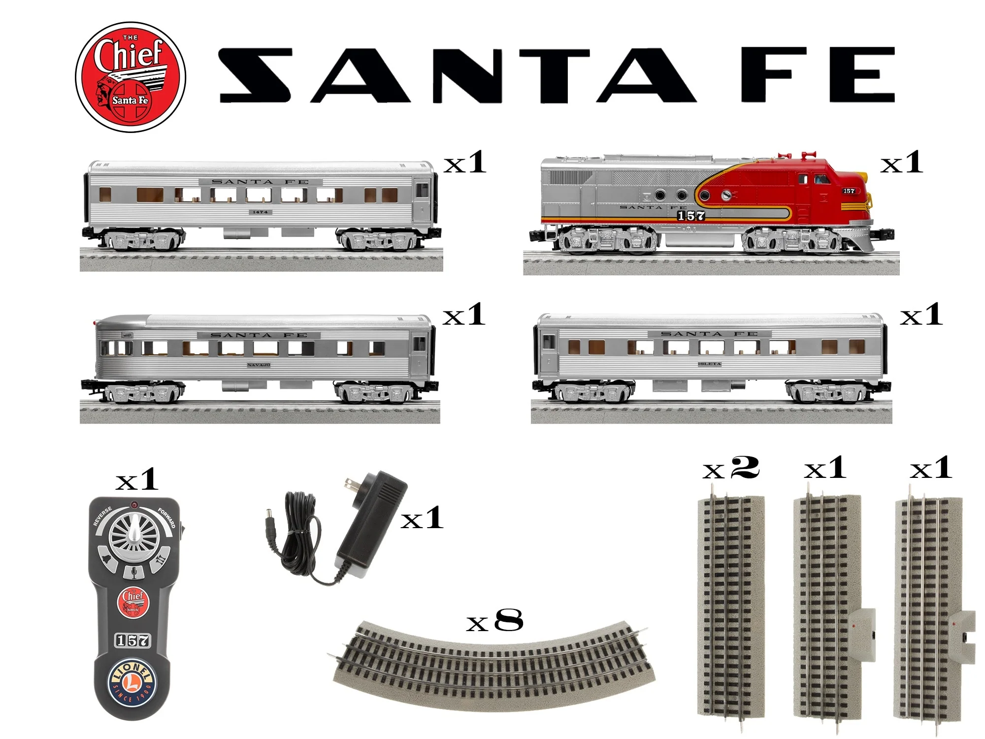 Lionel 2323110 Santa Fe Super Chief LionChief Bluetooth 5.0 Set limited O SCALE NEW - Image 2