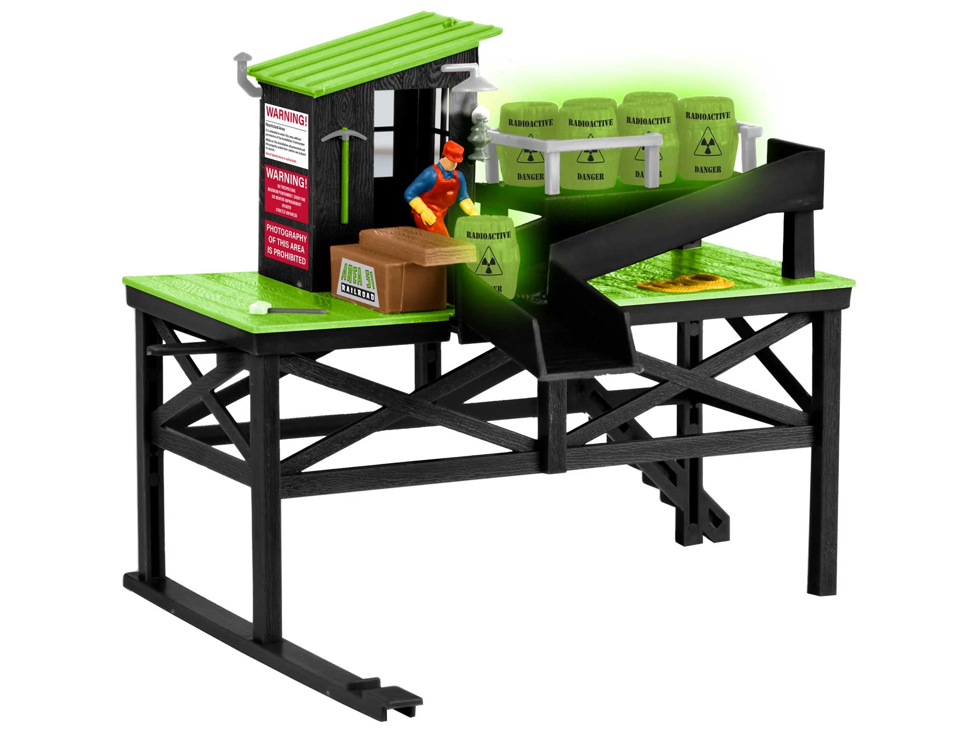 Lionel 2329230 AREA 51 HAZARDOUS MATERIALS BARREL LOADER O SCALE NEW