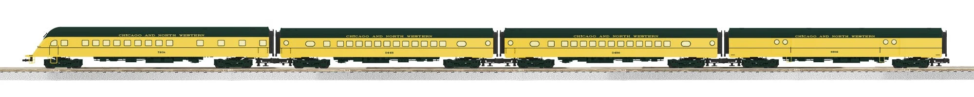 Lionel 2431730 Chicago Northwestern LEGACY 4-4-2 #400, 2427460  18" Aluminum 4-Pack, 2427470 Chicago Northwestern Chicago Northwestern 18" Aluminum 3-Pack limited O Scale NEW