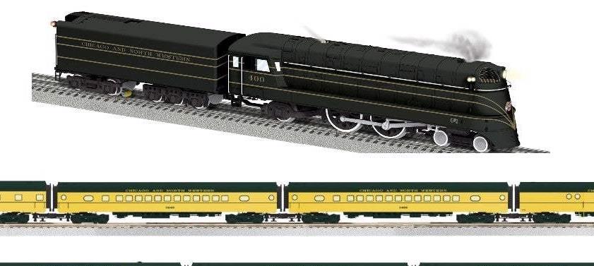 Lionel 2431730 Chicago Northwestern LEGACY 4-4-2 #400, 2427460  18" Aluminum 4-Pack, 2427470 Chicago Northwestern Chicago Northwestern 18" Aluminum 3-Pack limited O Scale NEW - Image 3
