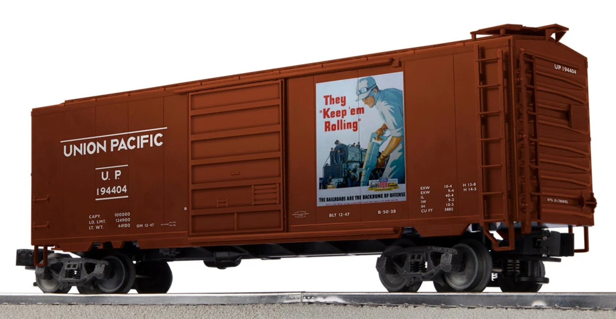 Lionel 2442020 Union Pacific UP WWII PS-1 BOXCAR 3-PACK #2 (#194404,#194405,#194406) O SCALE NEW Limited - Image 2