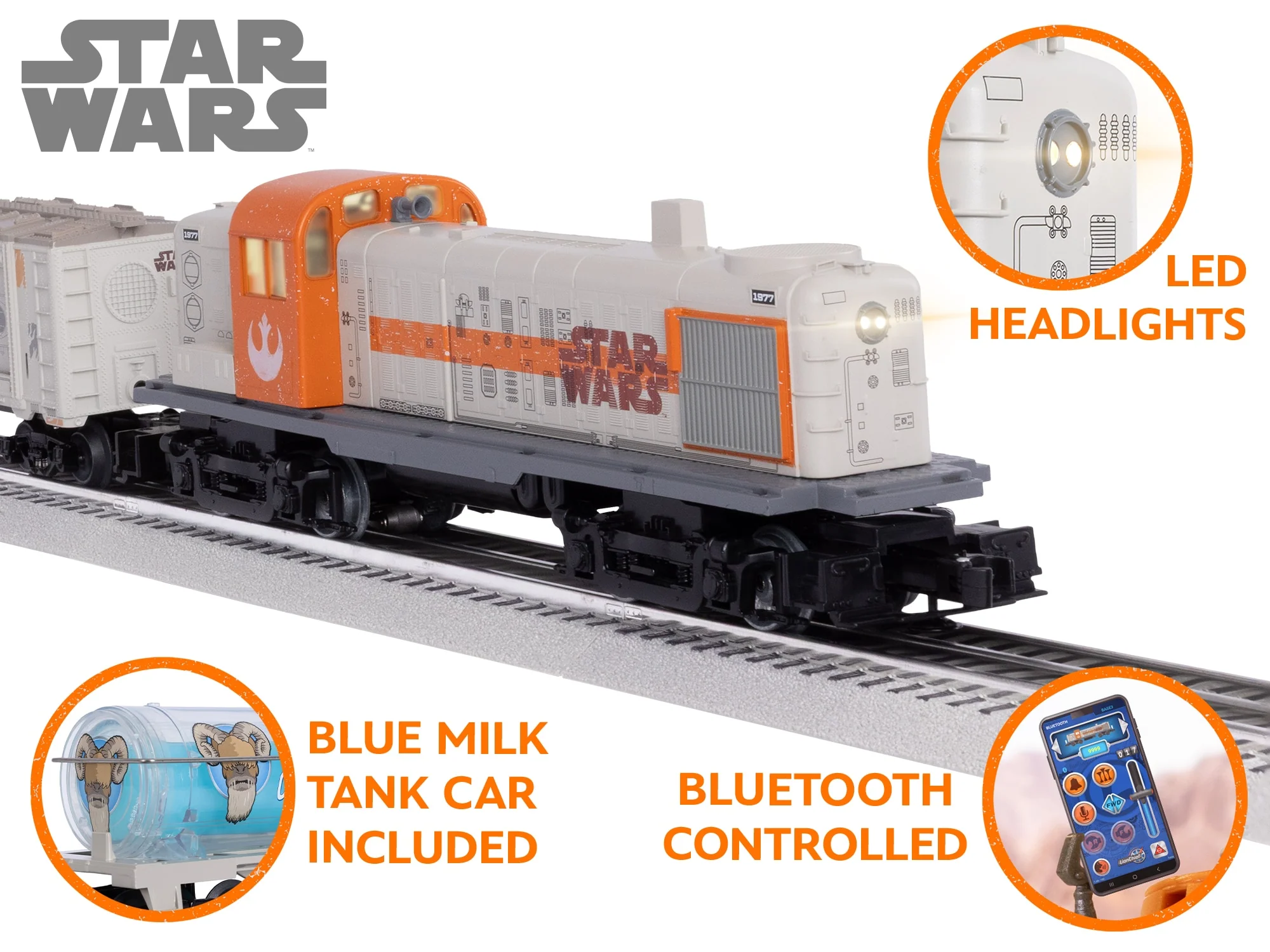 Lionel 2523040 STAR WARS Rebel RS-3 LionChief Freight Set with Bluetooth 5.0 limited O SCALE NEW - Image 2