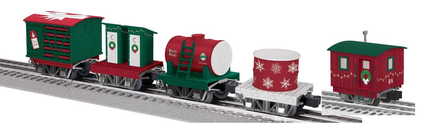Lionel 2526640 Christmas Disconnect 4 pack AND 2526800 Christmas Disconnect Caboose #24 (Set of 2) limited O Scale NEW - Image 3