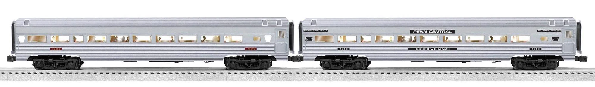 Lionel 2527130 Penn Central 4 Pack Passenger Cars Congressional AND 2527140  Coach (Set of 2) limited O Scale NEW - Image 3