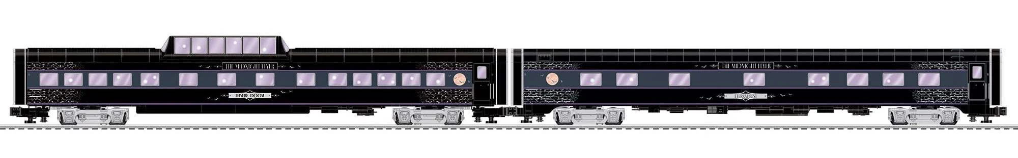Lionel 2527460 Halloween Doom Liner 21" 4 Pack , 2527470 Halloween Doom Liner 21" 2 Pack AND 2527480 Halloween Doom Liner 21" StationSounds Doom Car limited O Scale NEW - Image 3