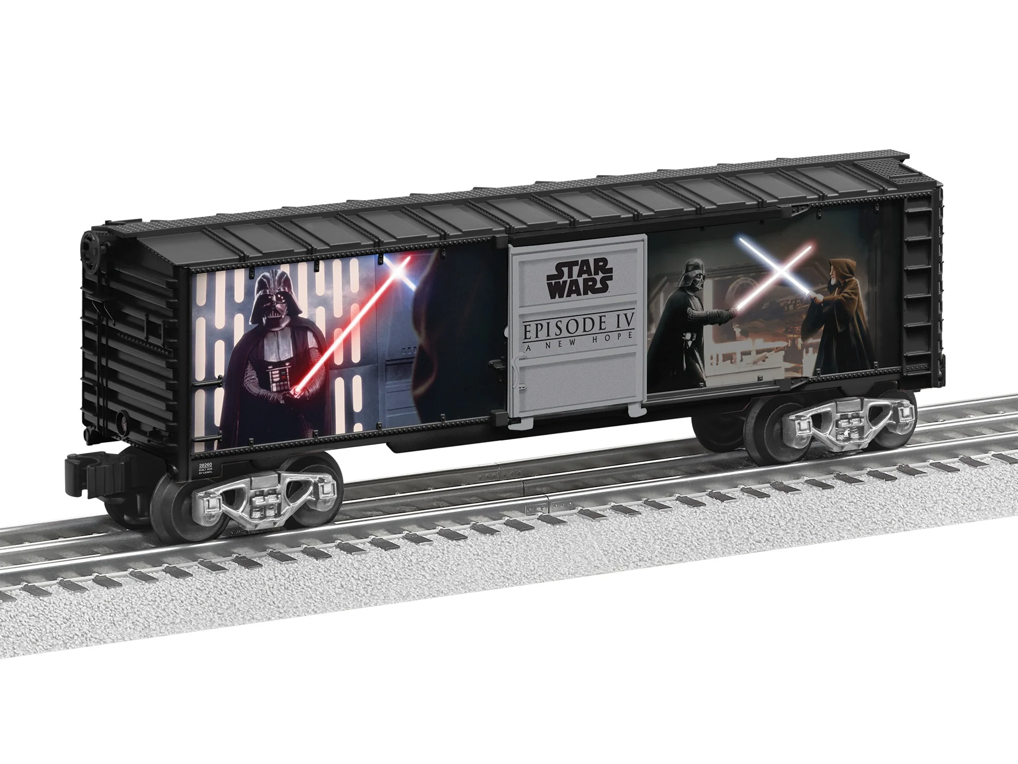 Lionel 2528260 STAR WARS Lightsaber Series Illuminated Boxcar LIMITED- Darth Vader v. Obi-Wan Kenobi O SCALE NEW - Image 3