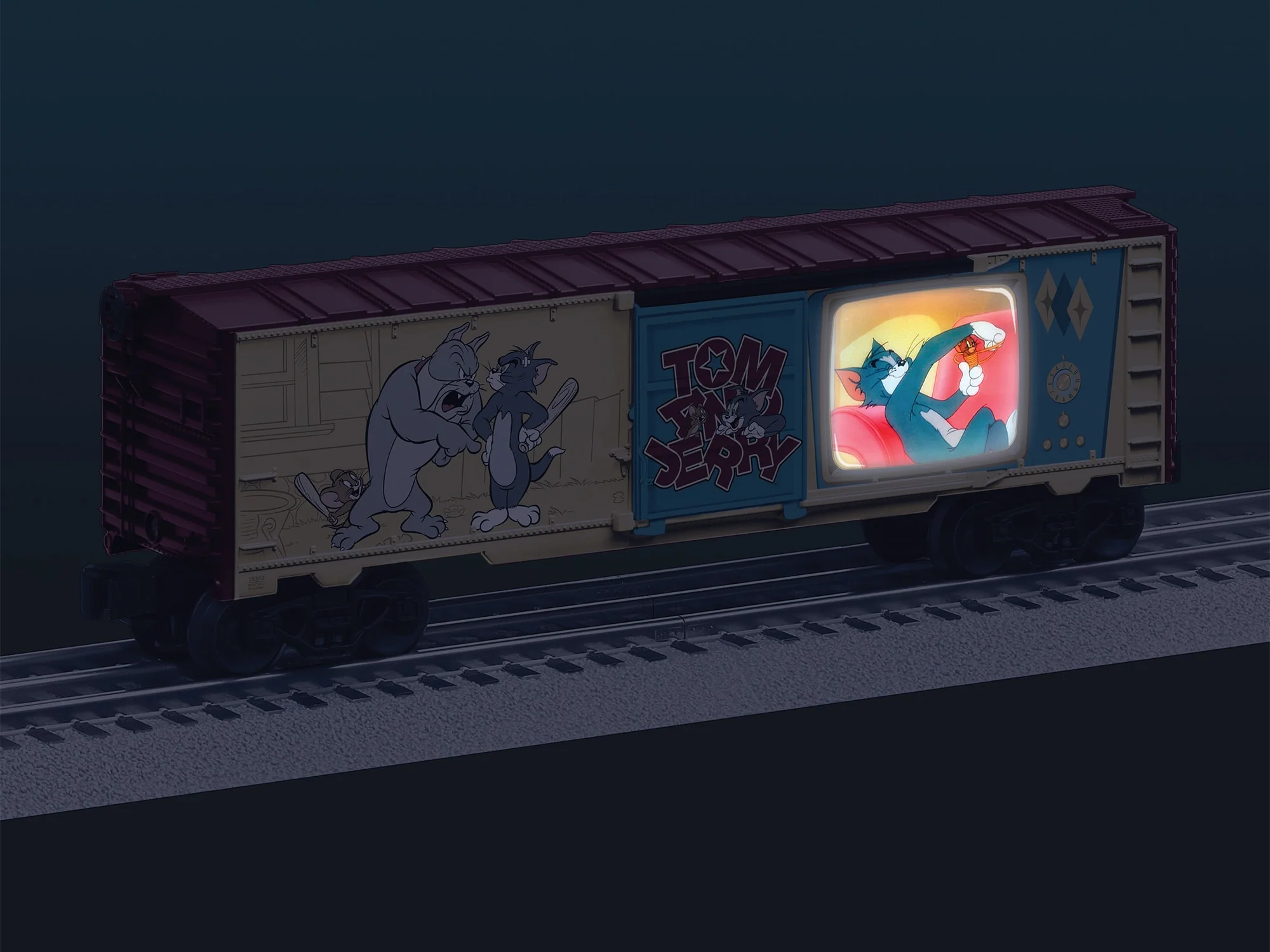 Lionel 2528530 Tom and Jerry Illuminated Cartoon Boxcar limited O SCALE NEW