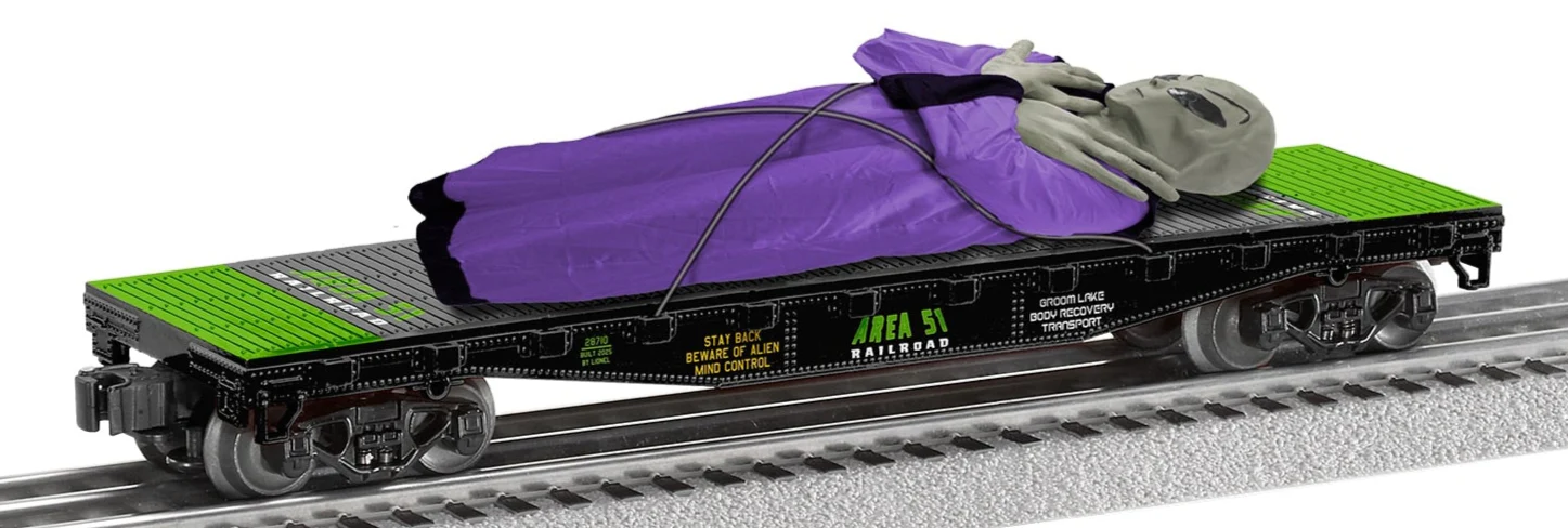 Lionel 2528710 Take me to your Leader Alien FlatCar Area 51 limited O SCALE NEW