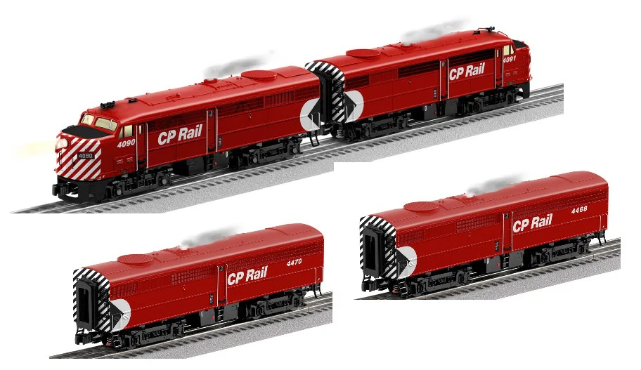 Lionel 2533890 Canadian Pacific CP Locomotive Set FA-2 AA, 2533898 Powered FB-2 #4468, AND 2533899 SuperBass FB-2 #4470 (Set of 3) limited O Scale NEW