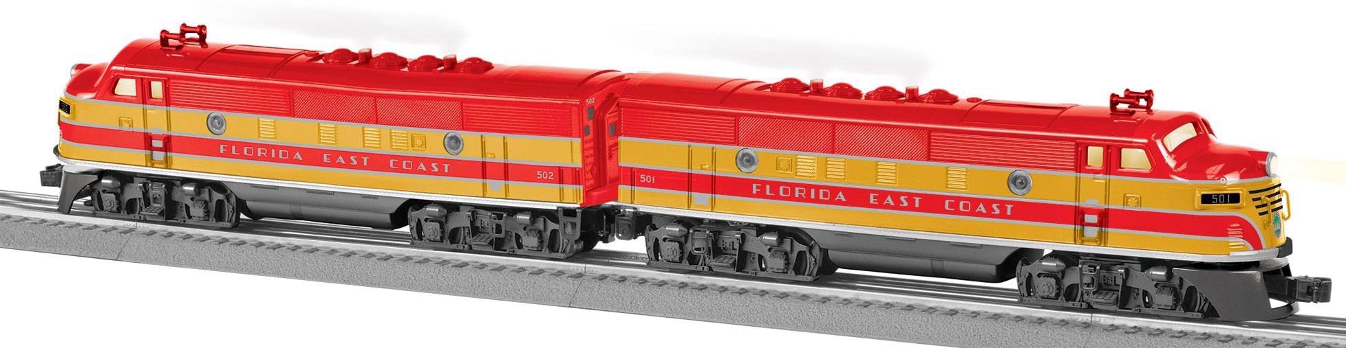 Lionel 2534070 Florida East Coast LionChief Plus 2.0 F3 AA and 2534079 F3B (Set of 2) limited O Scale NEW - Image 4