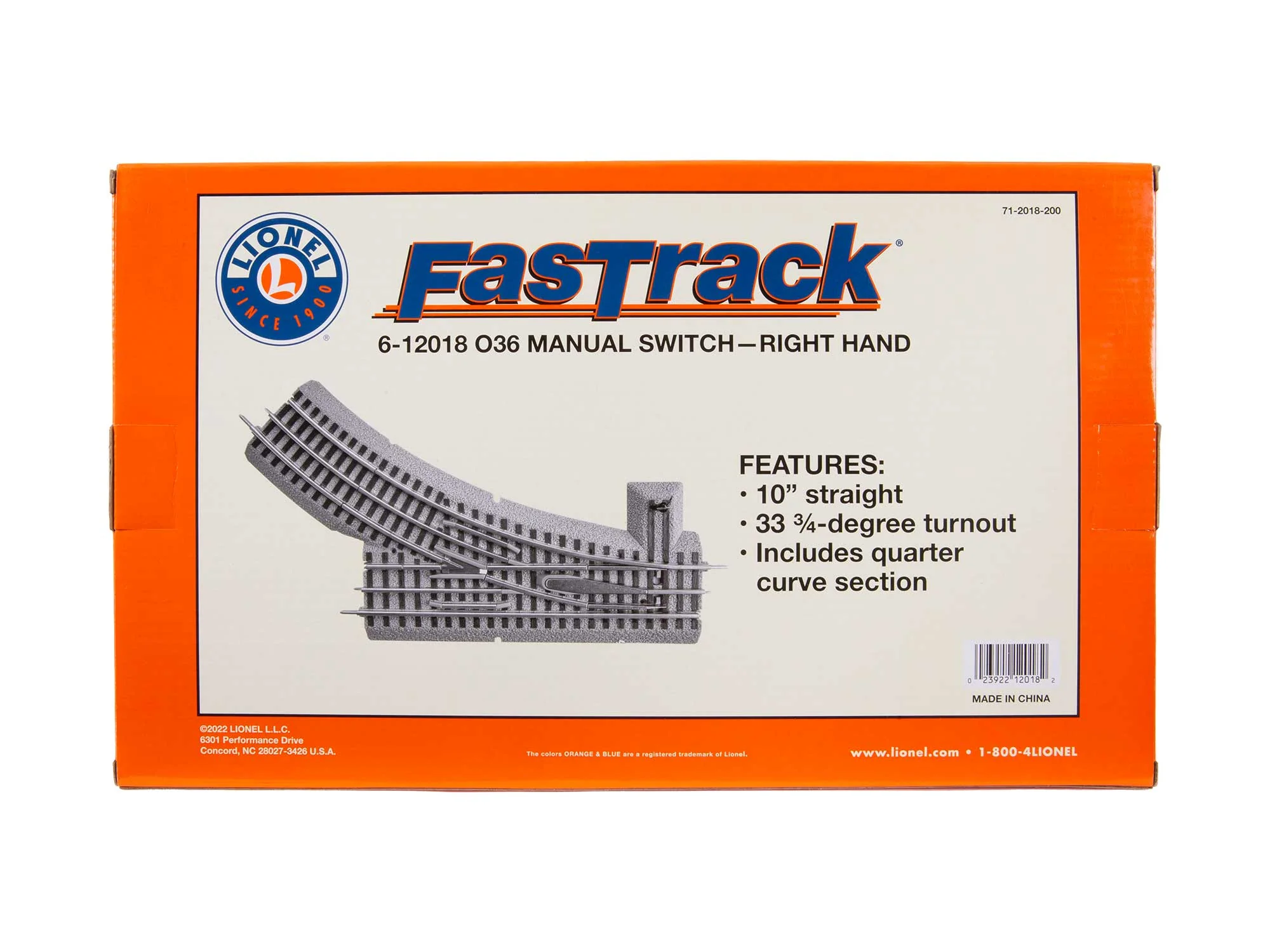 Lionel 6-12018 FasTrack O36 Manual Switch - Right Hand LIMITED O SCALE NEW - Image 5
