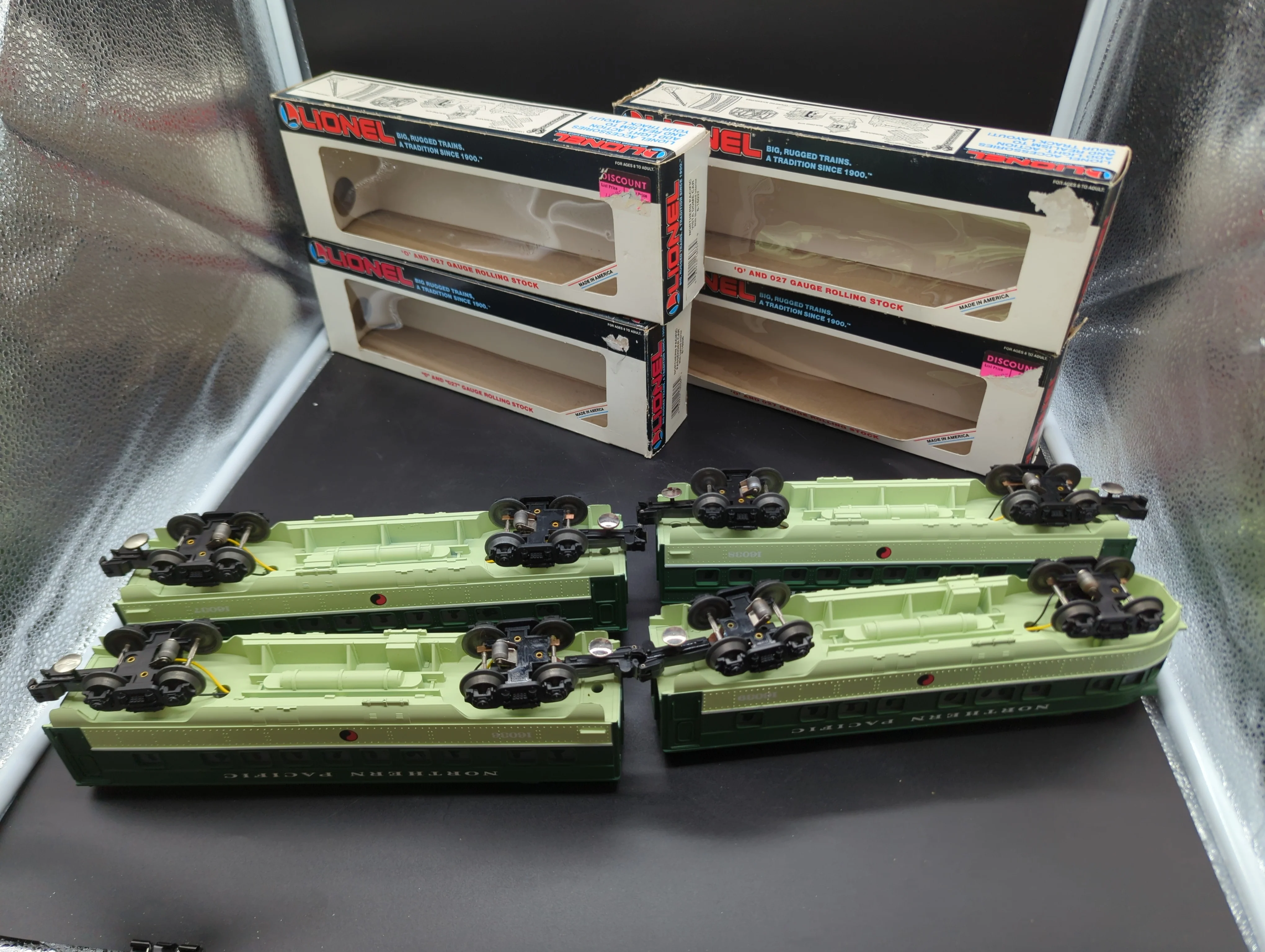 Lionel 6-16036, 6-16037, 6-16038, 6-16039  Northern Pacific Passenger Cars set of 4 O scale Used VG AS IS - Image 5