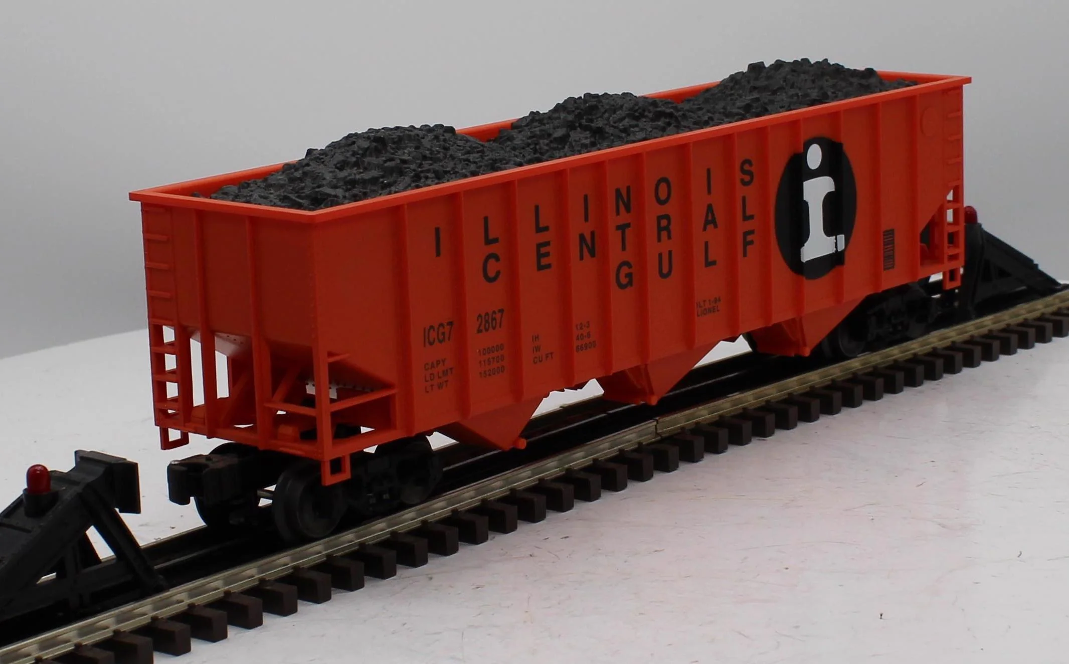 Lionel 6-17121 ILLINOIS CENTRAL GULF 3-Bay Hopper #2867 O Scale Like New - Image 6