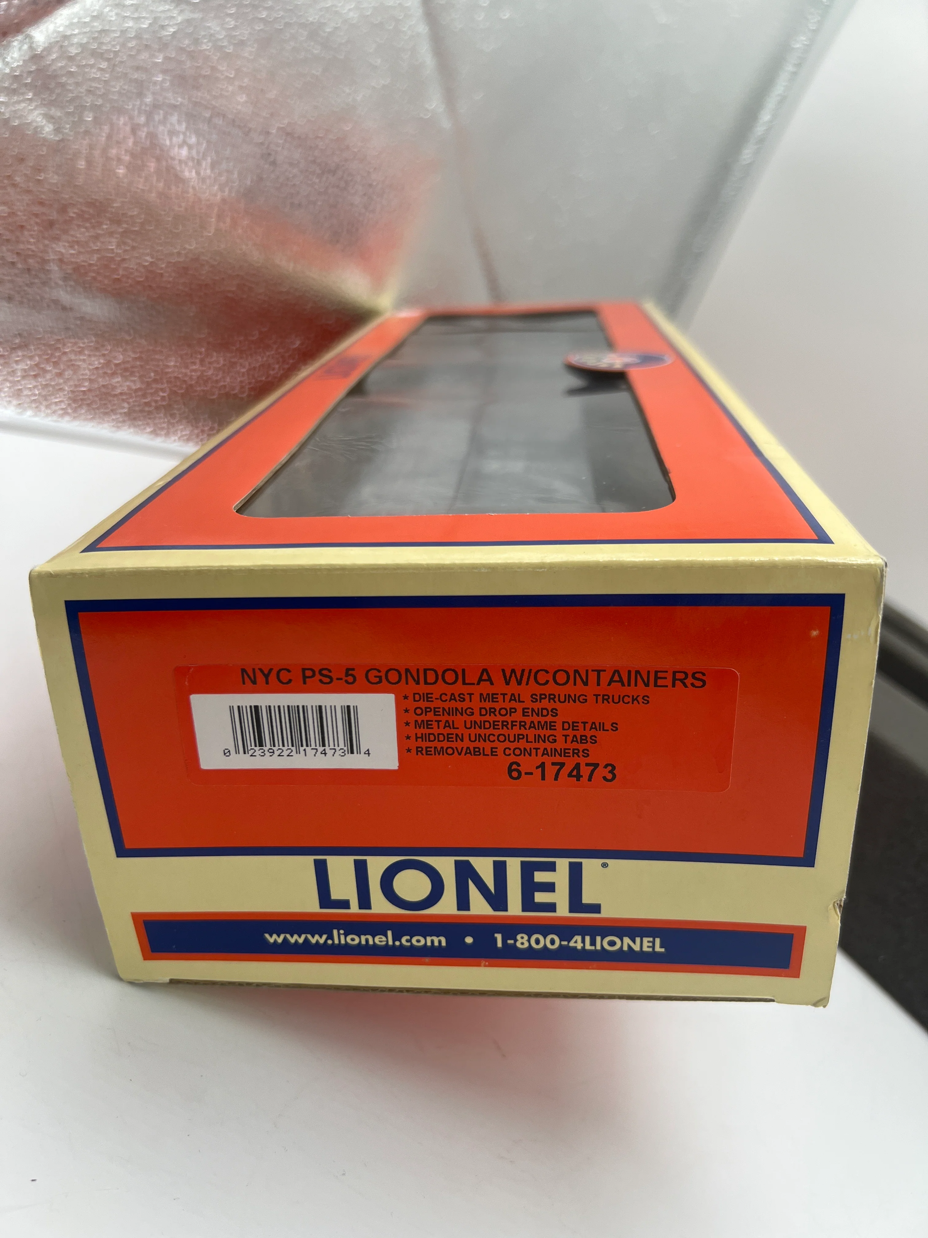 Lionel 6-17473 NEW YORK CENTRAL PS-5 GONDOLA W/COKE CONTAINERS #502351 O SCALE NEW - Image 4