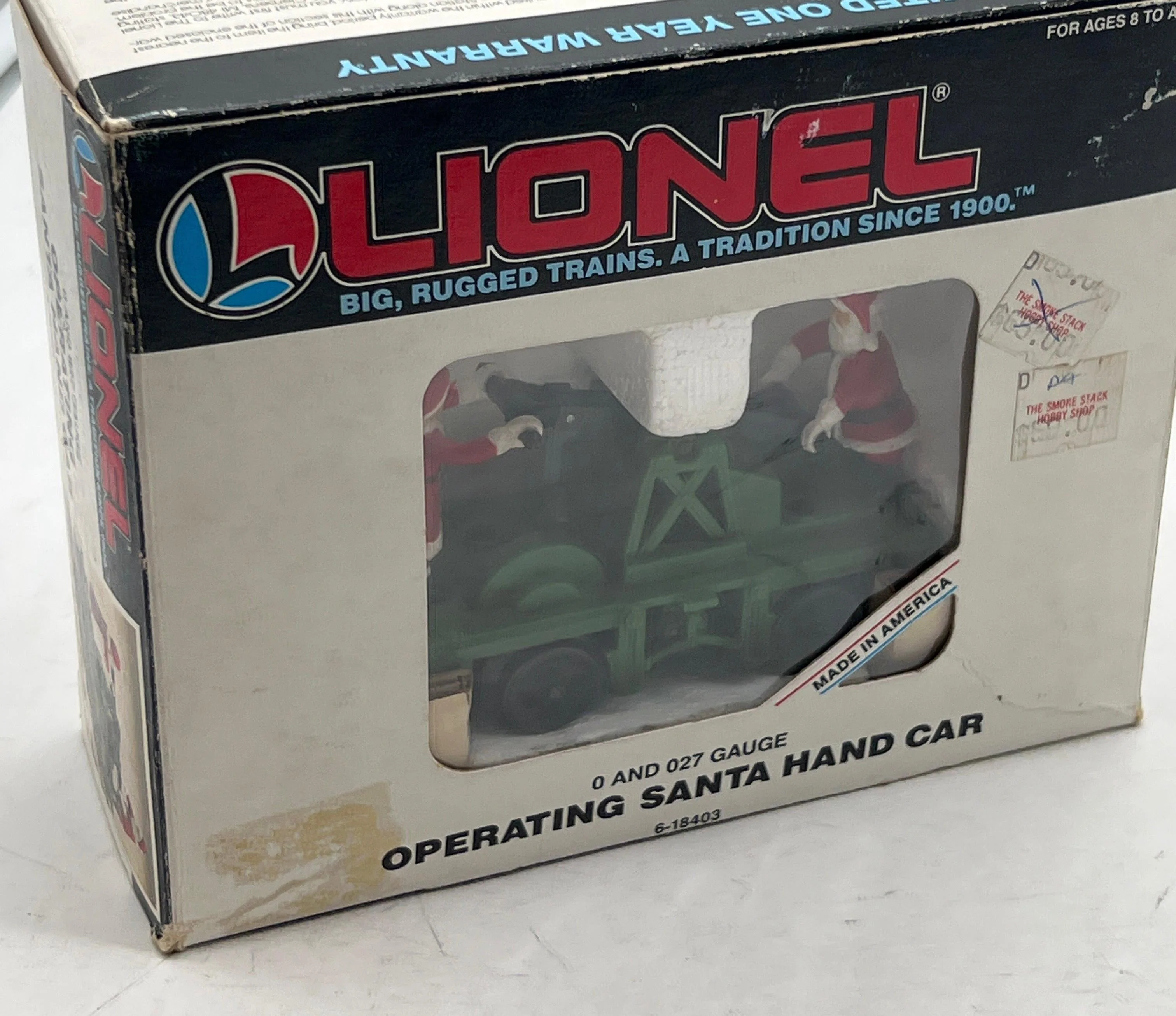Lionel 6-18403 Christmas Operating Santa Hand Car O Scale Used Excellent - Image 5
