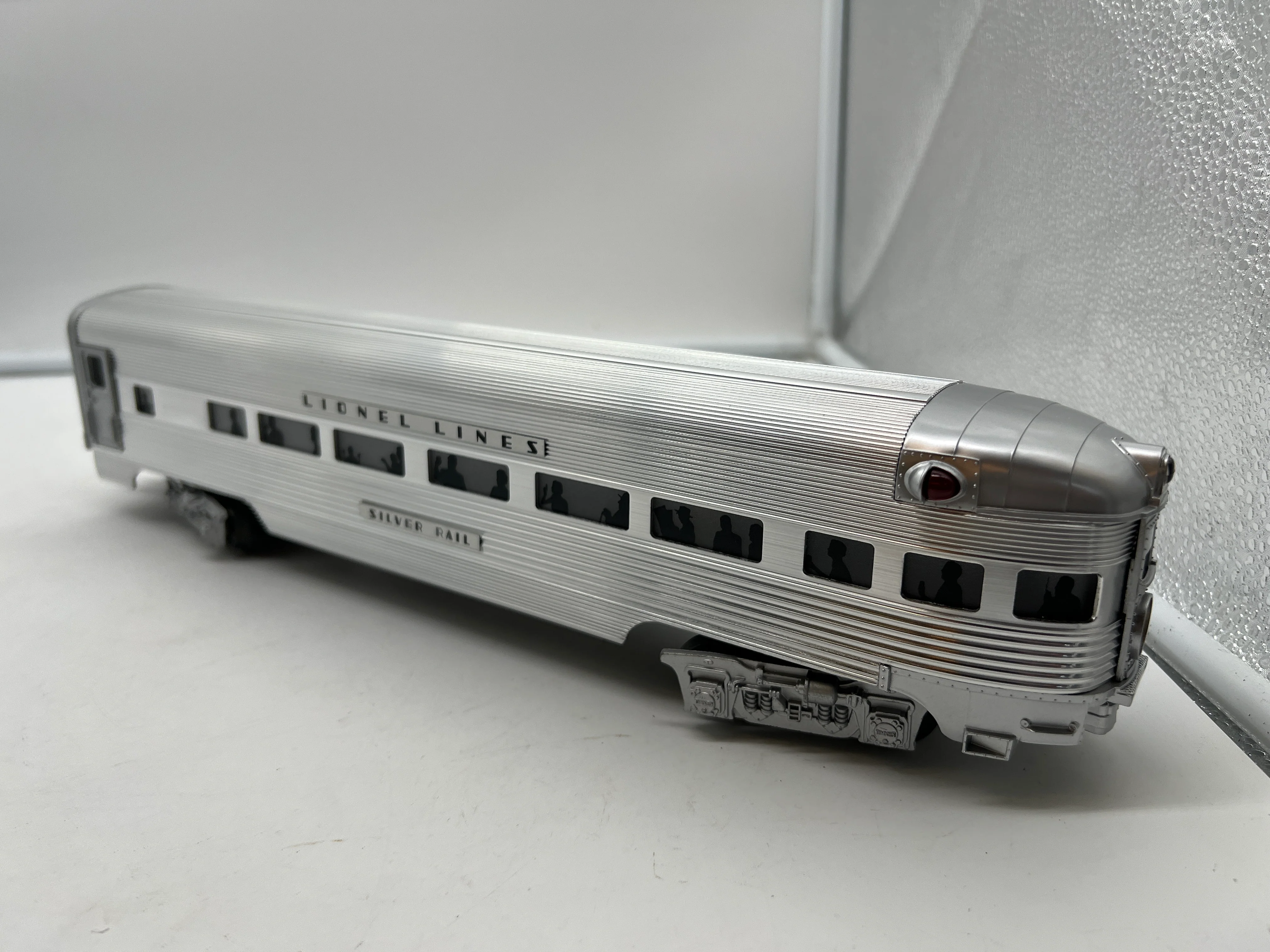 Lionel 6-19163 Lionel Lines 2531 silver rail aluminum observation car O SCALE Like New - Image 7