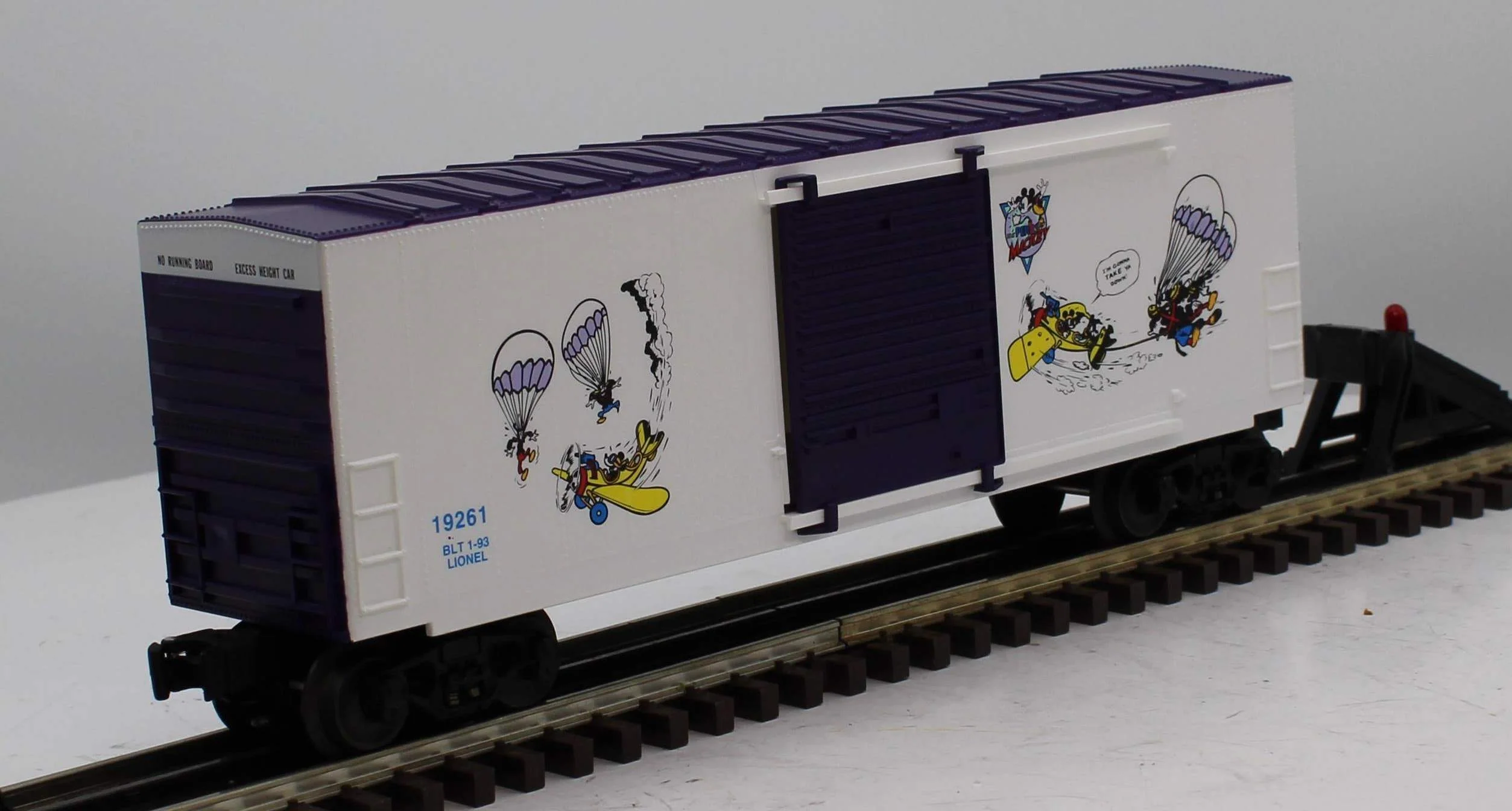 Lionel 6-19261 DISNEY Perils of Mickey Hi-Cube Boxcar O Scale Used Damaged Box - Image 6