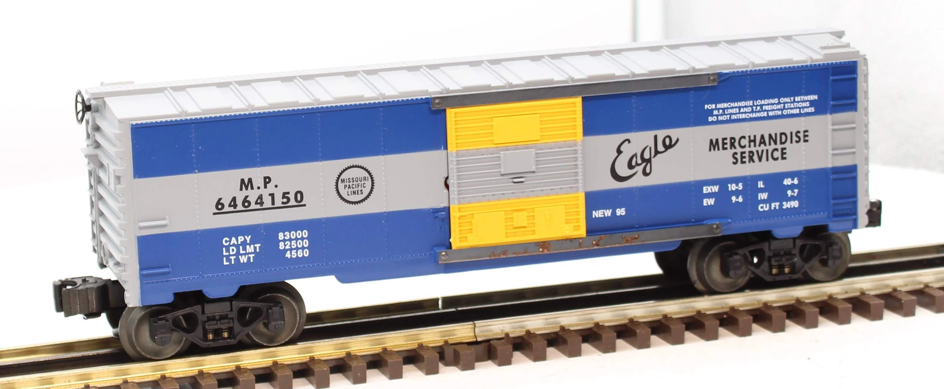 Lionel 6-19268 MISSOURI PACIFIC 6464-150 Box Car O Scale Like New