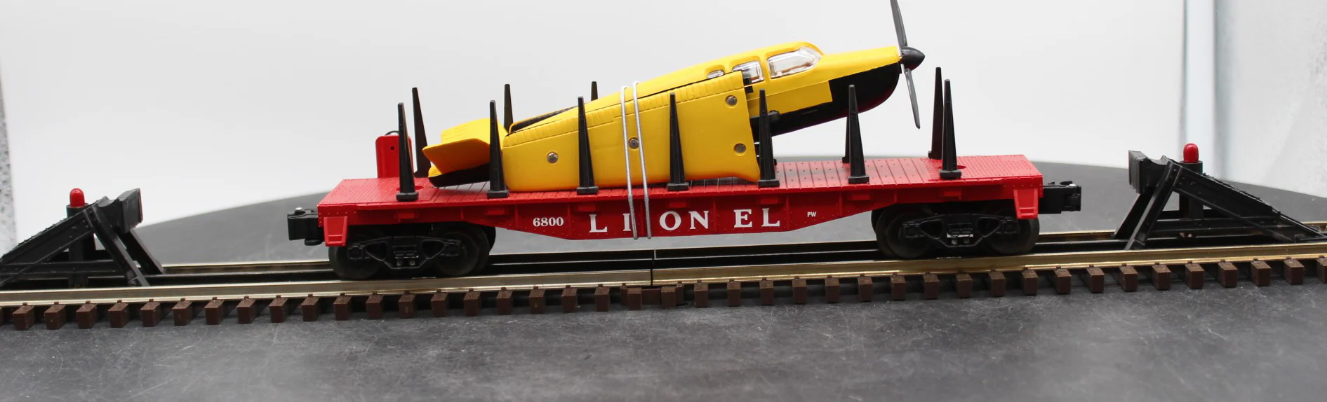 Lionel 6-19487 Lionel Lines O27 Flat Car w/ Beechcraft Bonaza Airplane #6800 O SCALE NEW - Image 3
