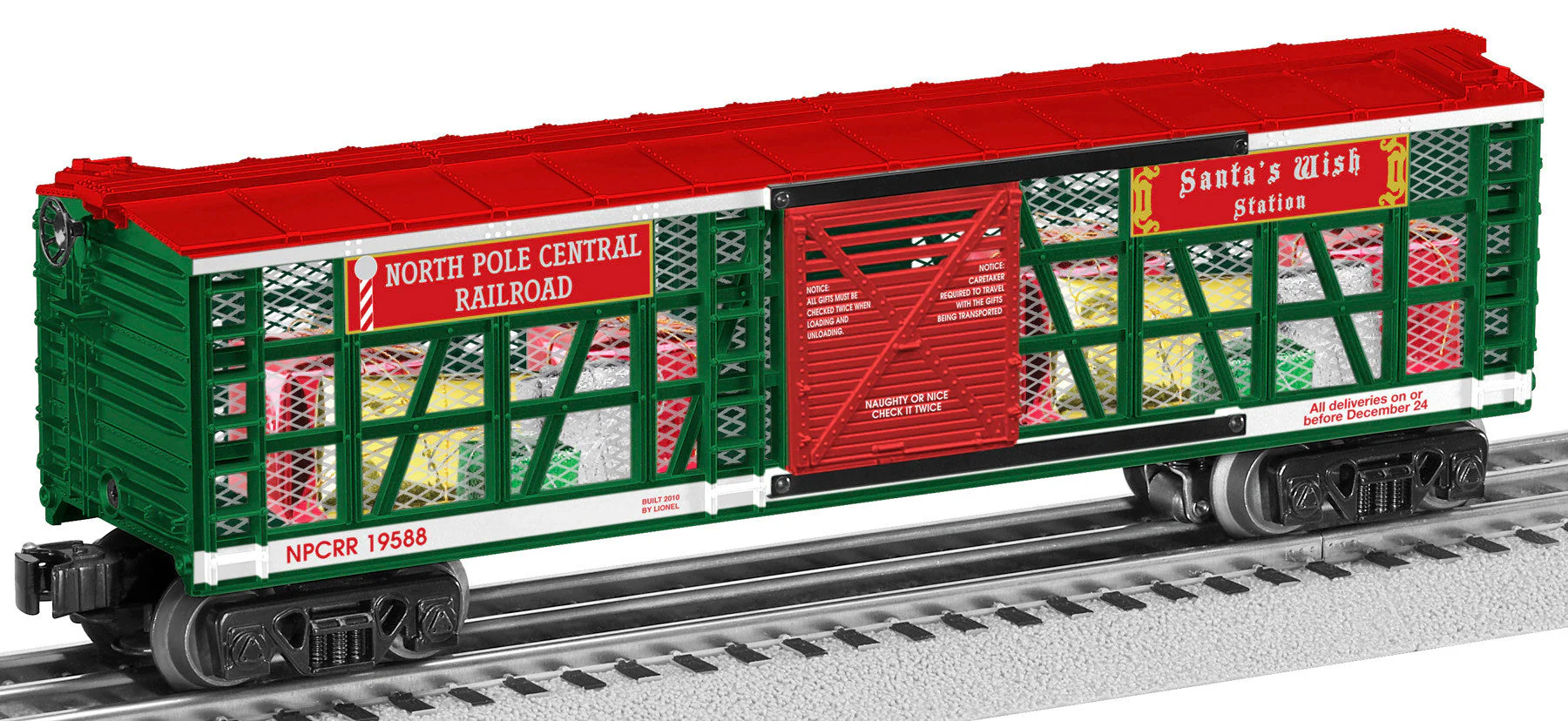 Lionel 6-19588 Christmas Santa's Wish Transparent Gift Car O SCALE Like New - Image 11