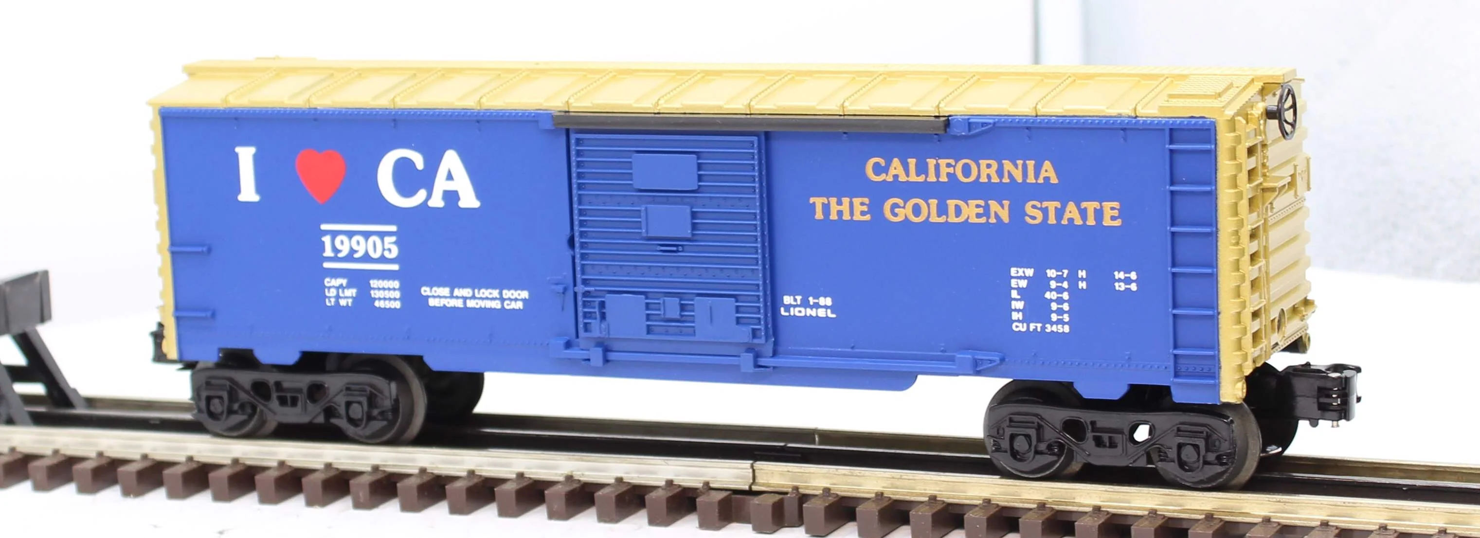 Lionel 6-19905 I Love California Boxcar O Scale Like New - Image 3