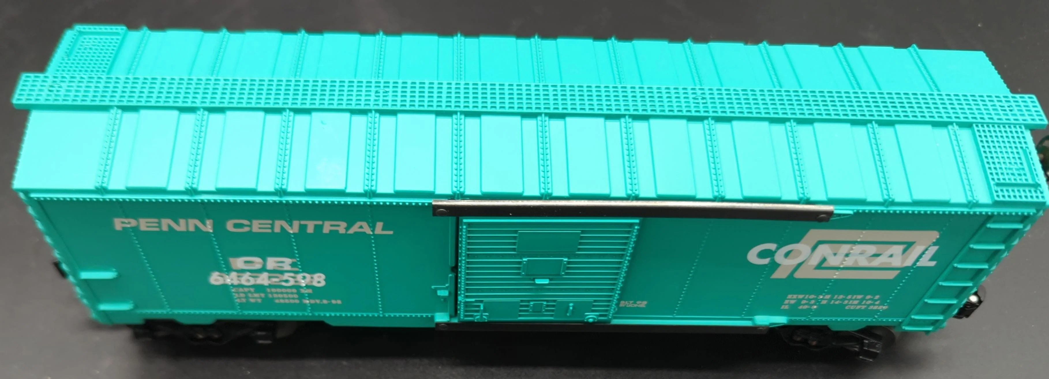 Lionel 6-21756 Conrail overstamped box car set Penn Central & Erie Lackawanna 6464-598 & 698 two car set O SCALE Like New - Image 5