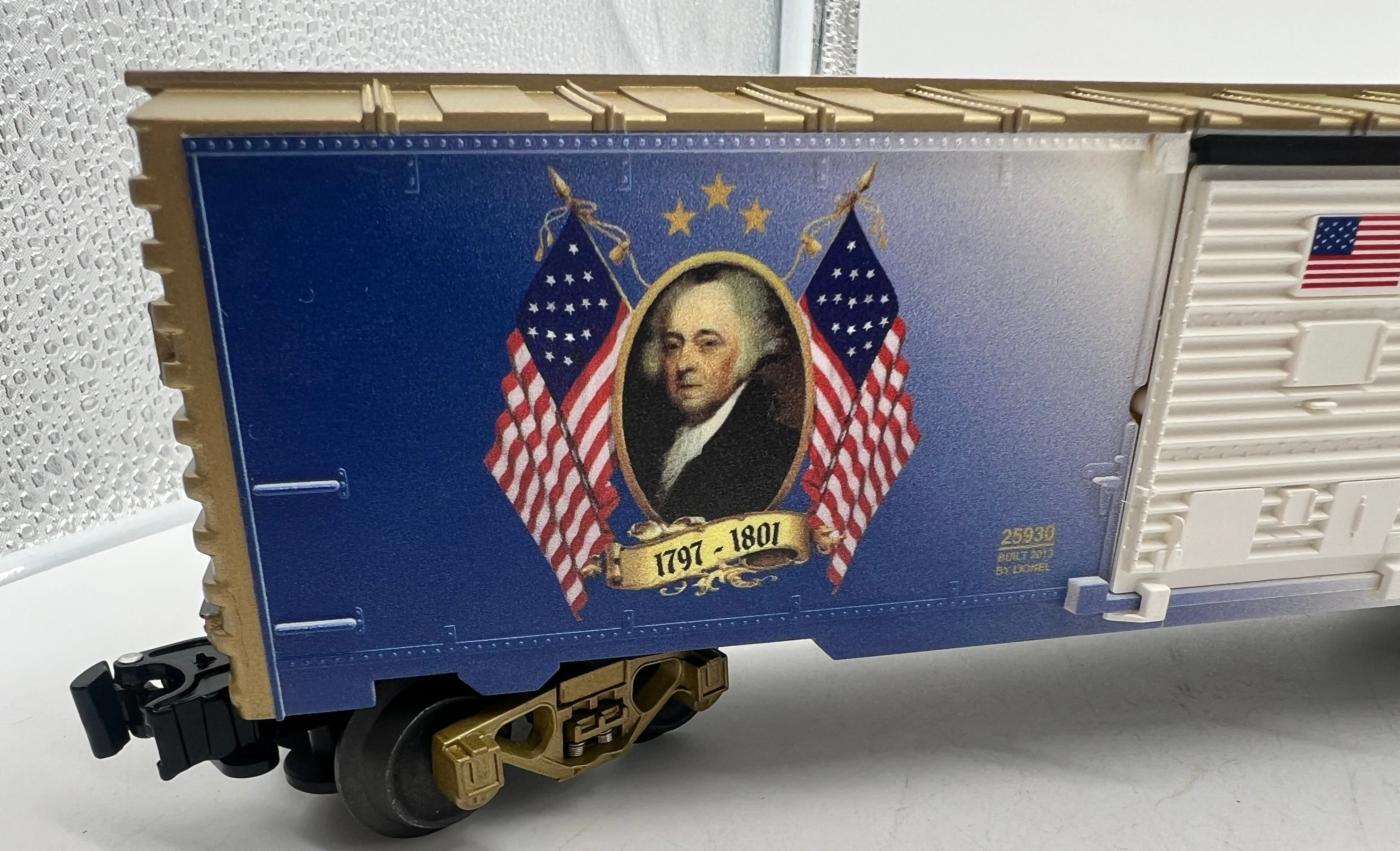 Lionel 6-25930 JOHN ADAMS BOXCAR AB O SCALE NEW - Image 3